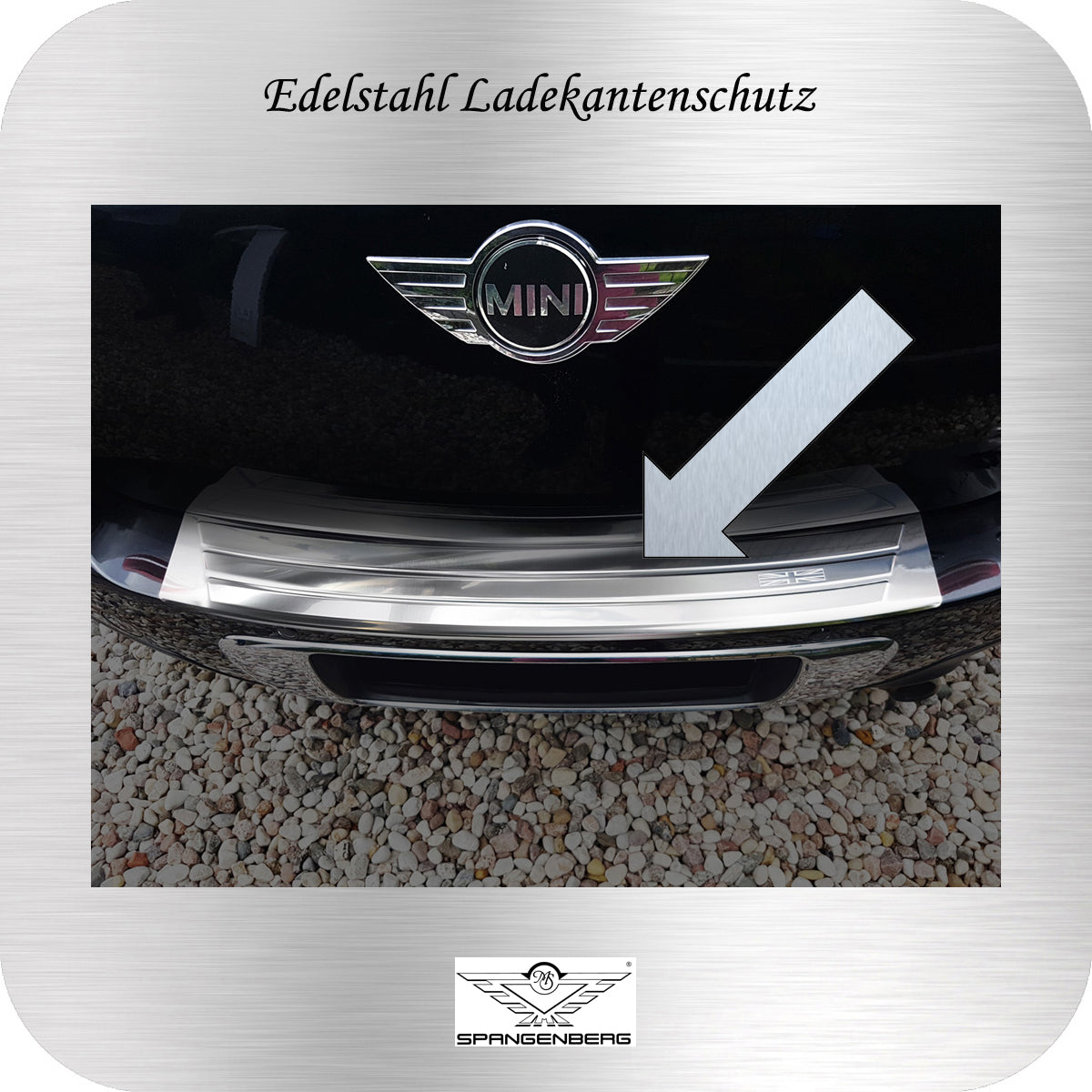 Ladekantenschutz Edelstahl MINI Countryman R60 Baujahre 06.2010-09.2016 3235418 a