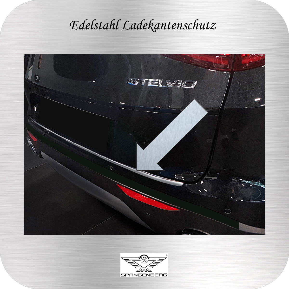 Ladekantenschutz Edelstahl für Alfa Romeo Stelvio 01.2017- auch Facelift 3235422d
