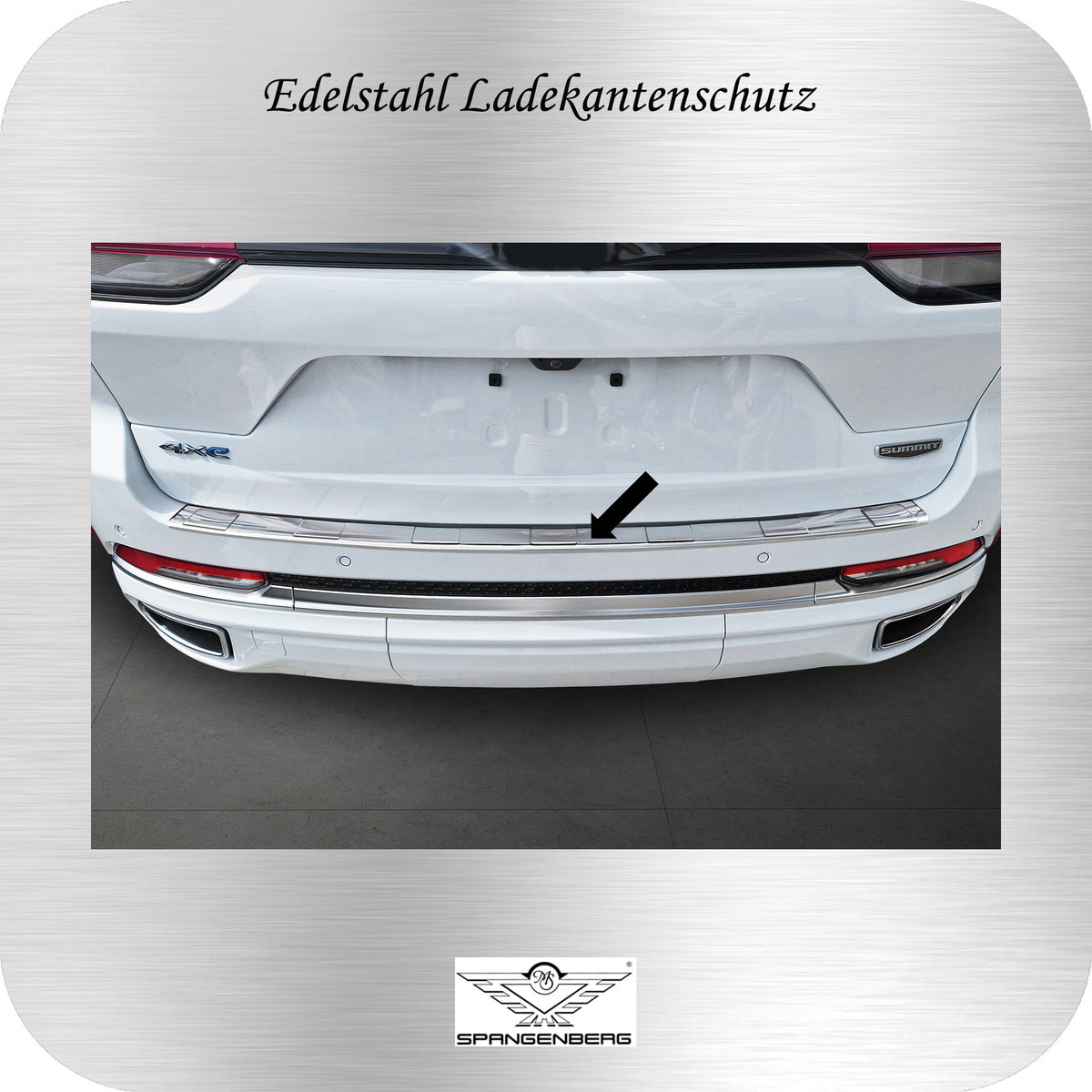 Ladekantenschutz Edelstahl silber für Jeep Grand Cherokee WL ab 05.2022- 3235566 b