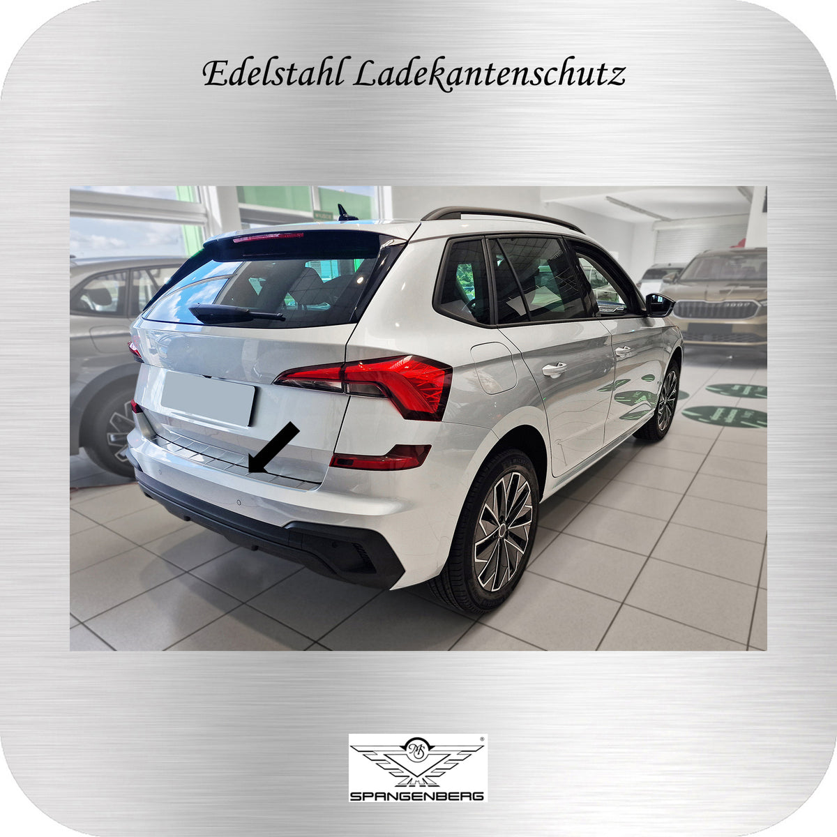 Ladekantenschutz Edelstahl silber für Skoda Kamiq SUV ab Facelift 08.23- 3235885f