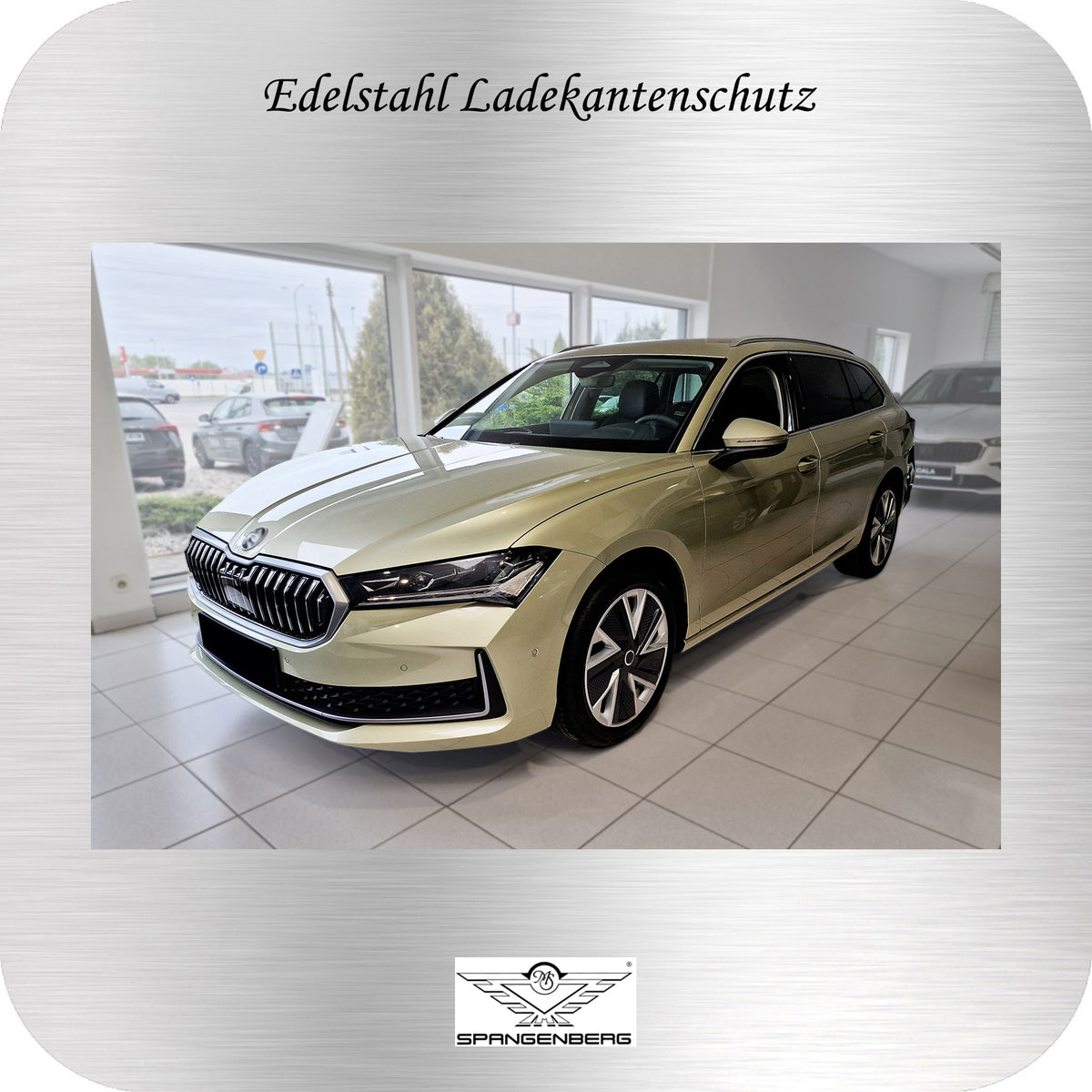 Ladekantenschutz Edelstahl silber für Skoda Superb IV Kombi 3Y 02.2024- 3235886h