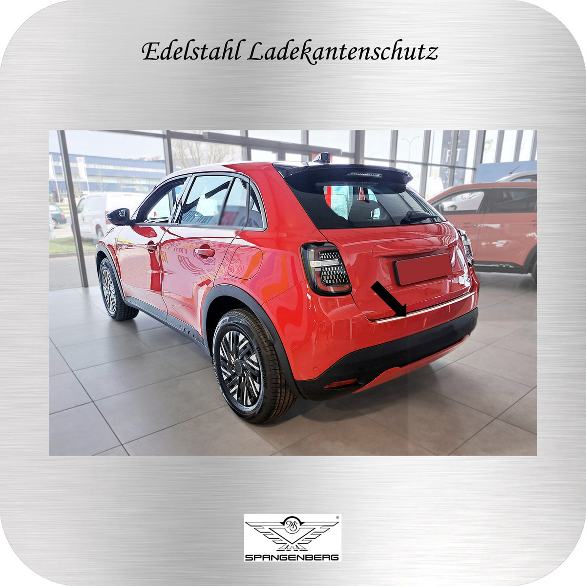 Ladekantenschutz Edelstahl silber für Fiat 600 ab Baujahr 09.2023- 3235898 f