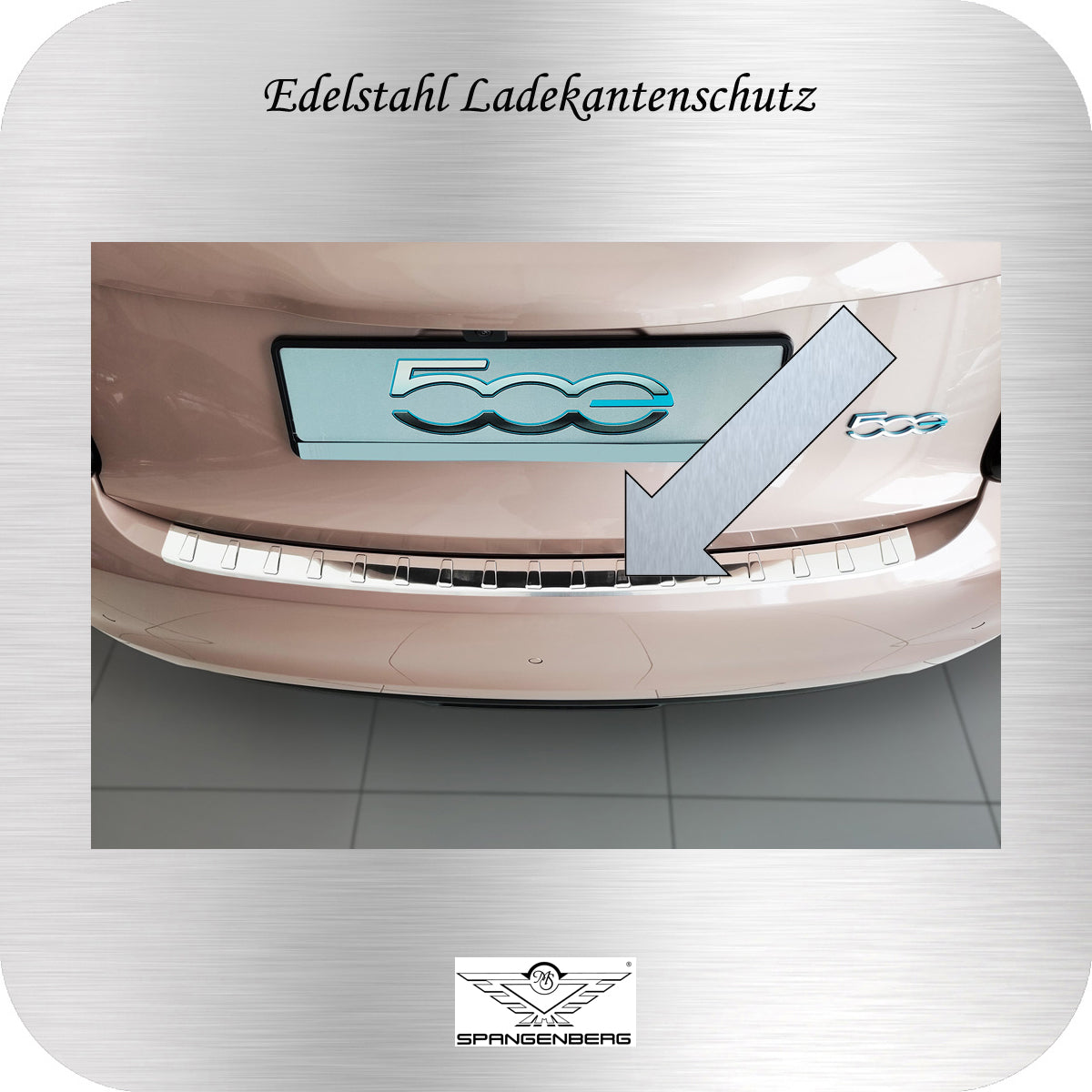 Ladekantenschutz Edelstahl für Fiat 500e Elektro 3-Türer ab Bj. 11.2020- 3235899 a