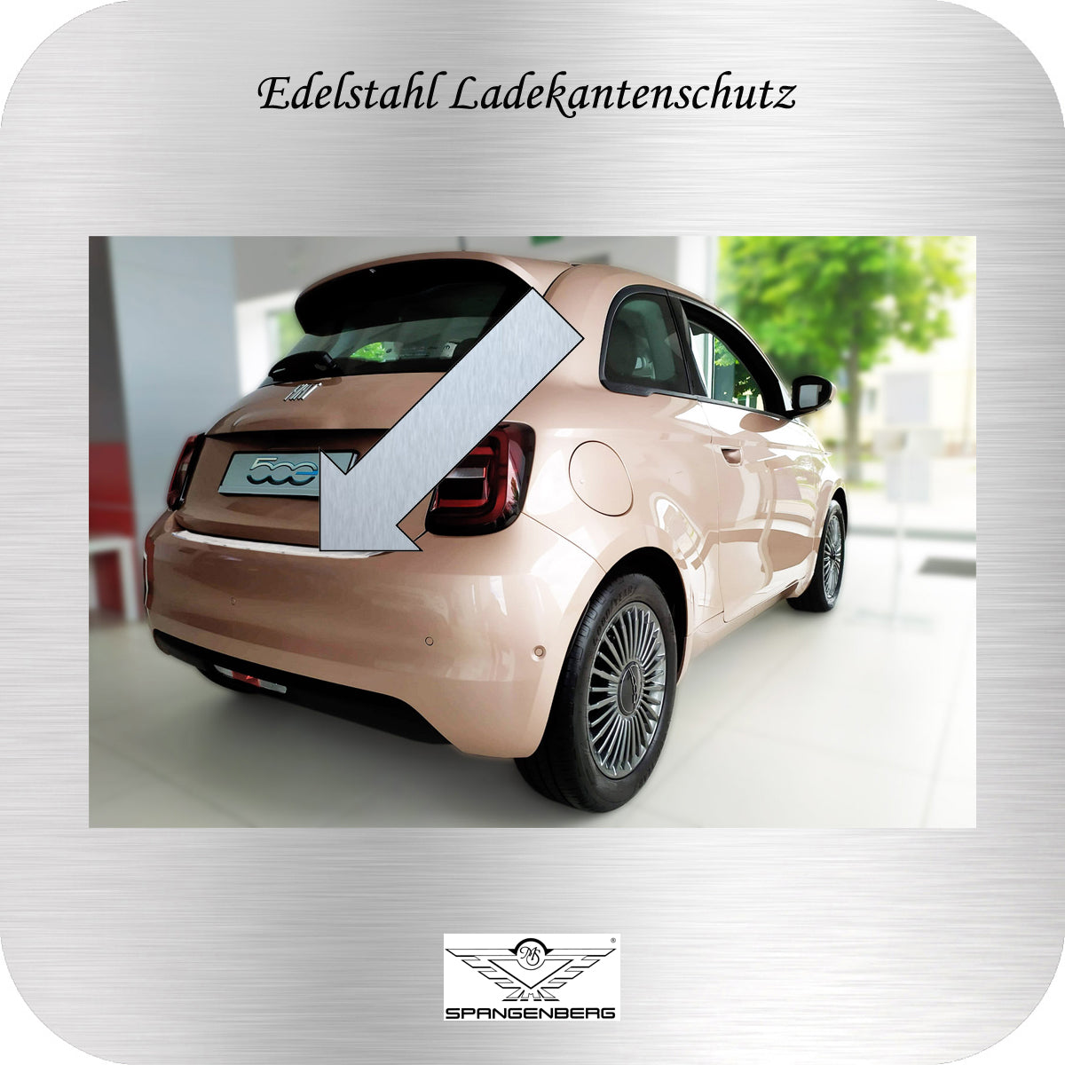 Ladekantenschutz Edelstahl für Fiat 500e Elektro 3-Türer ab Bj. 11.2020- 3235899 h