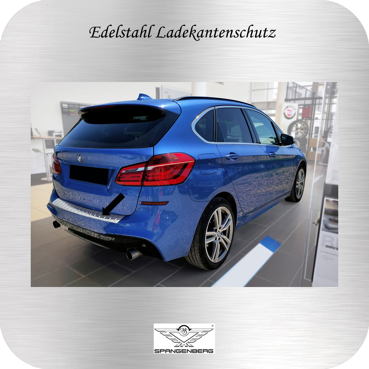 Ladekantenschutz Edelstahl silber für BMW 2er M Active Tourer 2014-2021 3235923g