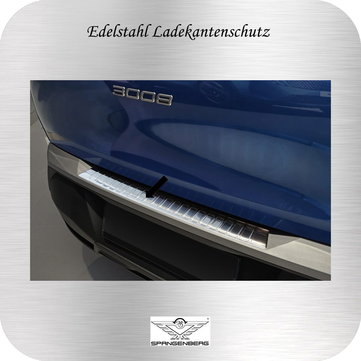 Ladekantenschutz Edelstahl silber für Peugeot 3008 III ab Bauj. 04.2024- 3235985 a