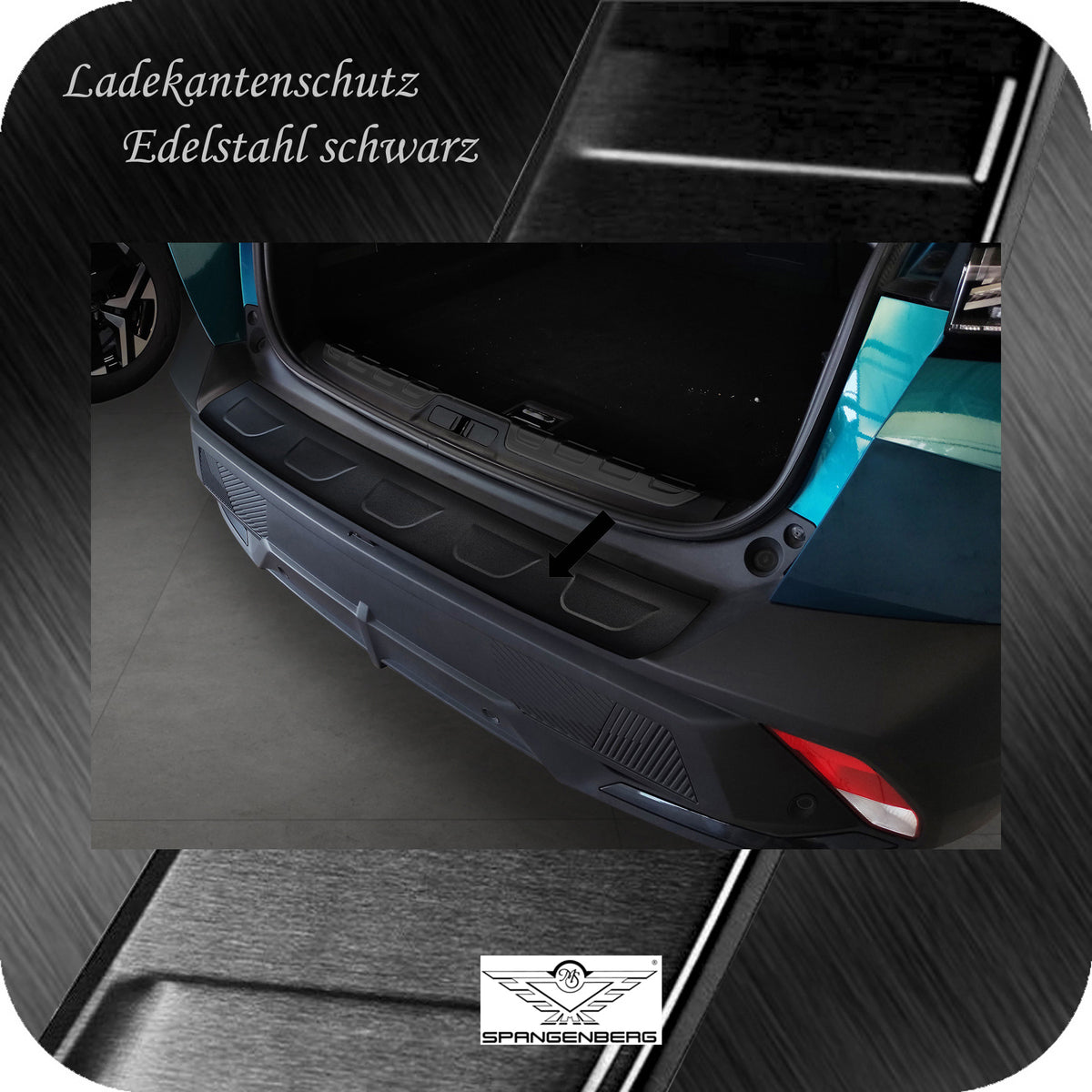 Ladekantenschutz Edelstahl schwarz für Peugeot 408 III 5-Türer ab 10.22- 3240332 c