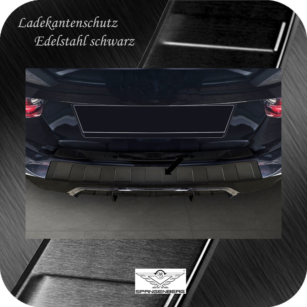 Ladekantenschutz Edelstahl schwarz für BMW 3er Touring M-Style G21 2022- 3240347 b