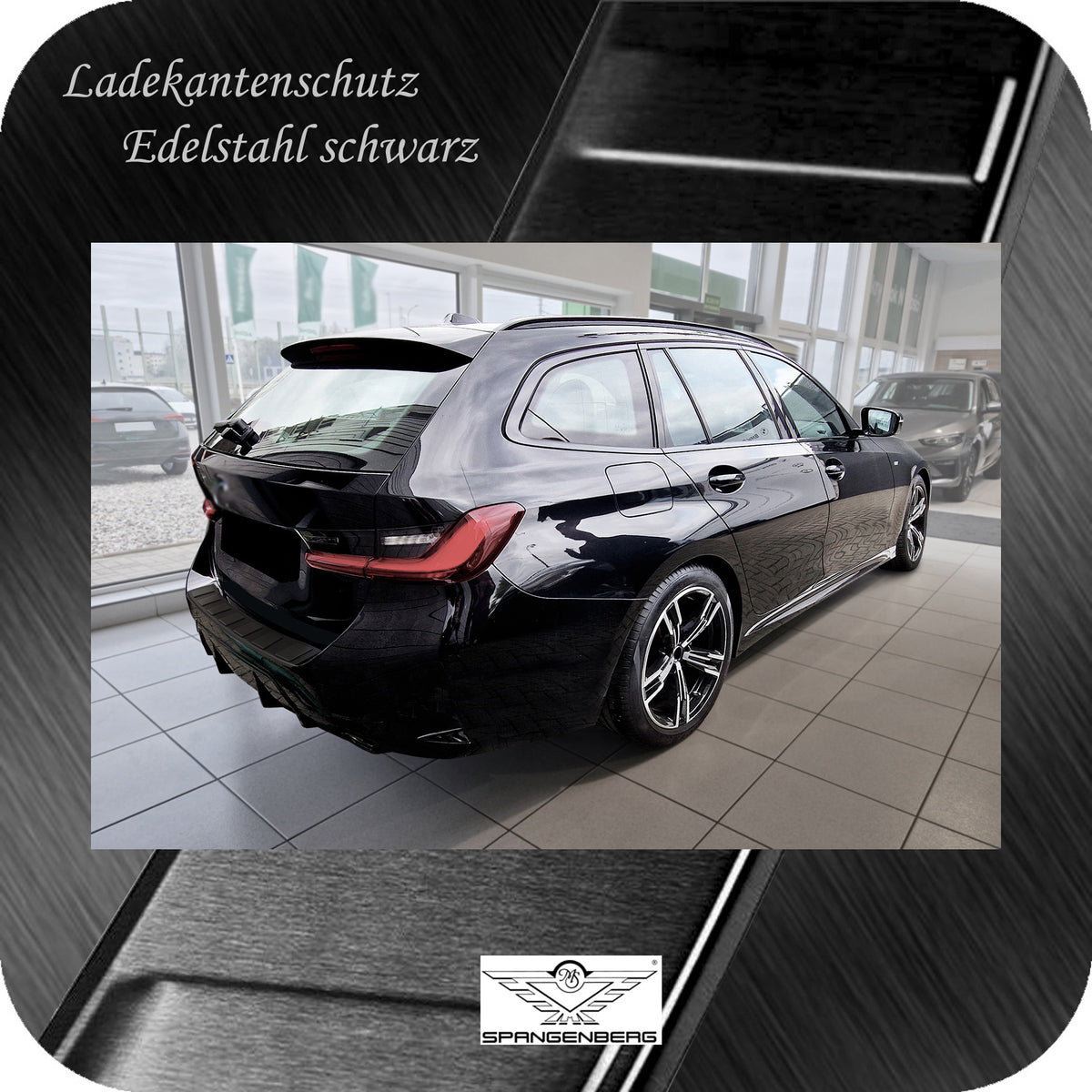 Ladekantenschutz Edelstahl schwarz für BMW 3er Touring M-Style G21 2022- 3240347 g