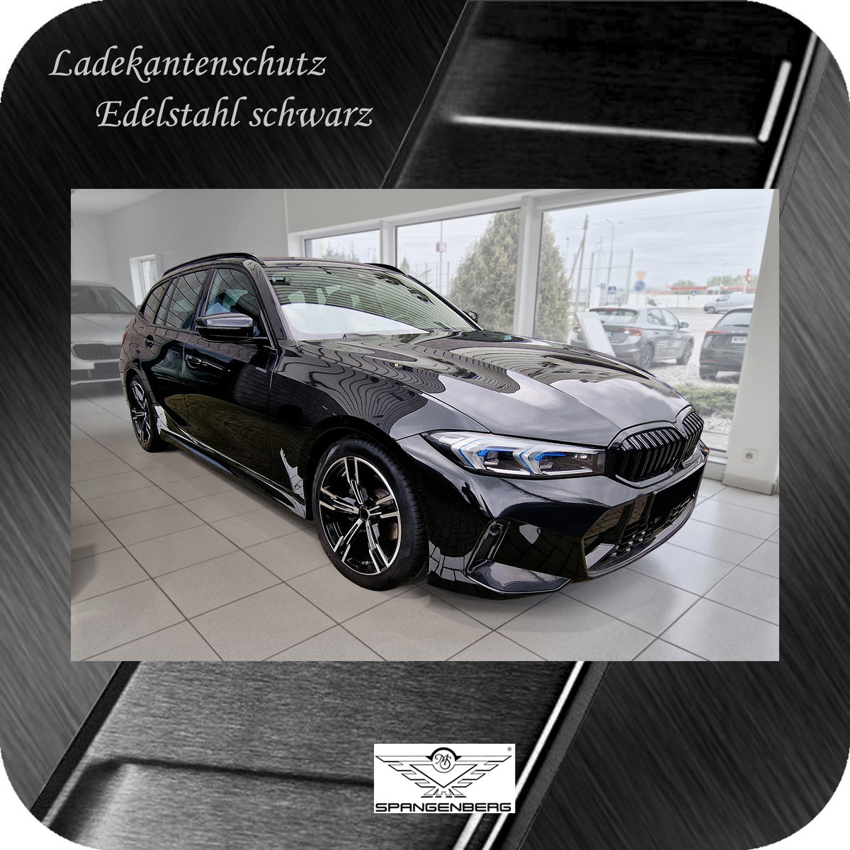 Ladekantenschutz Edelstahl schwarz für BMW 3er Touring M-Style G21 2022- 3240347 h