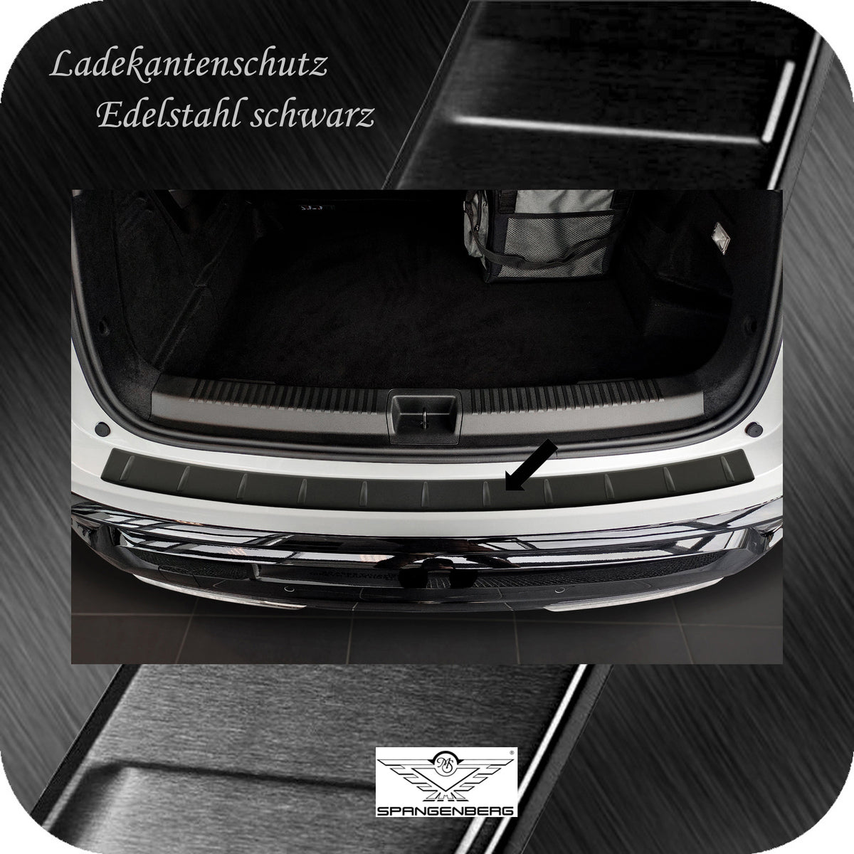 Ladekantenschutz Edelstahl schwarz für Renault Espace VI 6.Gen. 04.2023- 3240355b