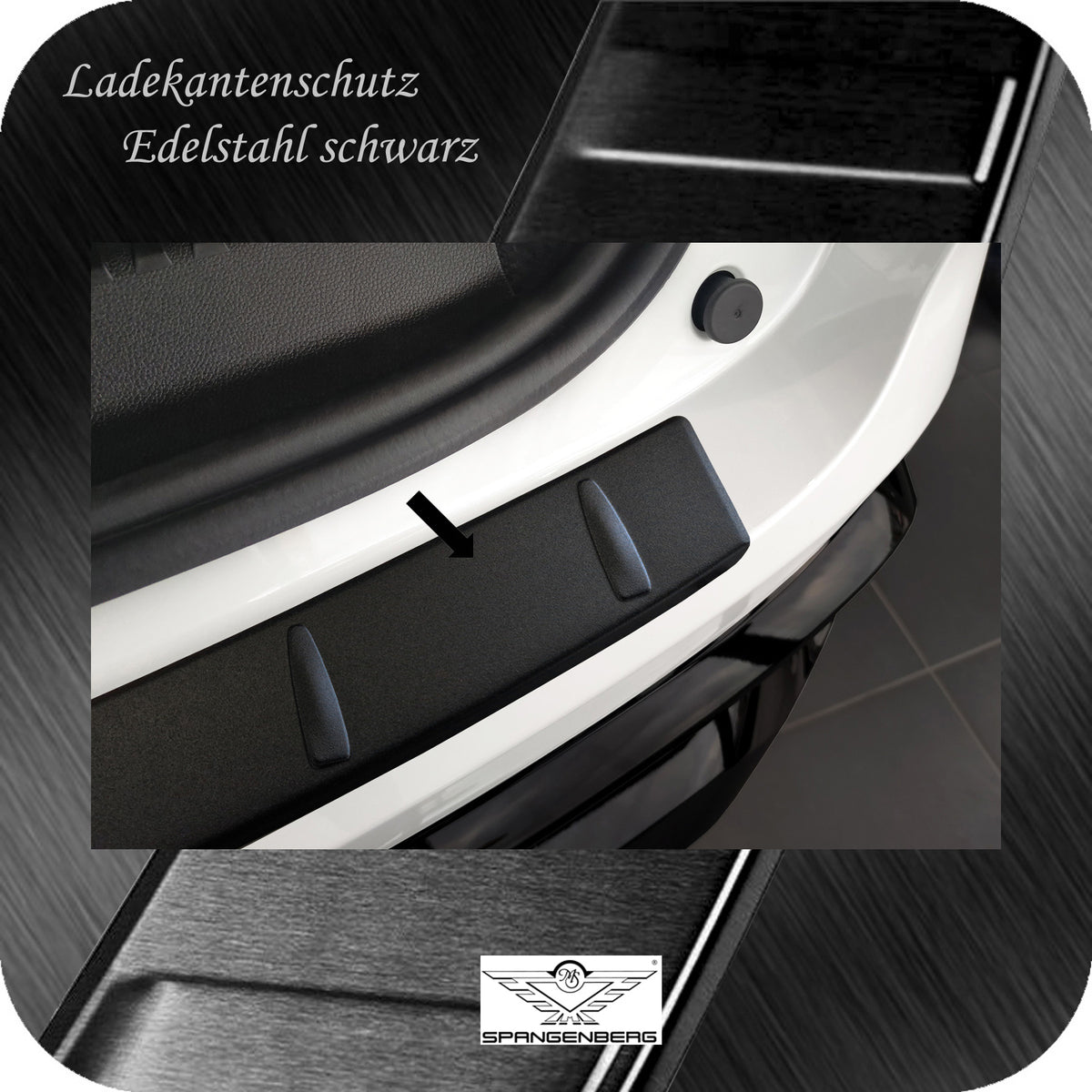 Ladekantenschutz Edelstahl schwarz für Renault Espace VI 6.Gen. 04.2023- 3240355d