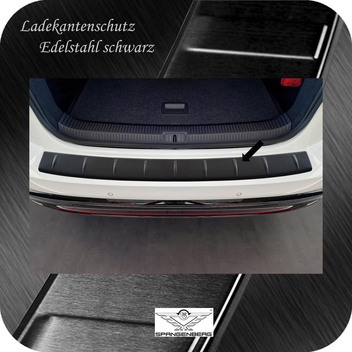Ladekantenschutz Edelstahl schwarz für VW ID.7 Schrägheck ab 09.2023- 3240356a