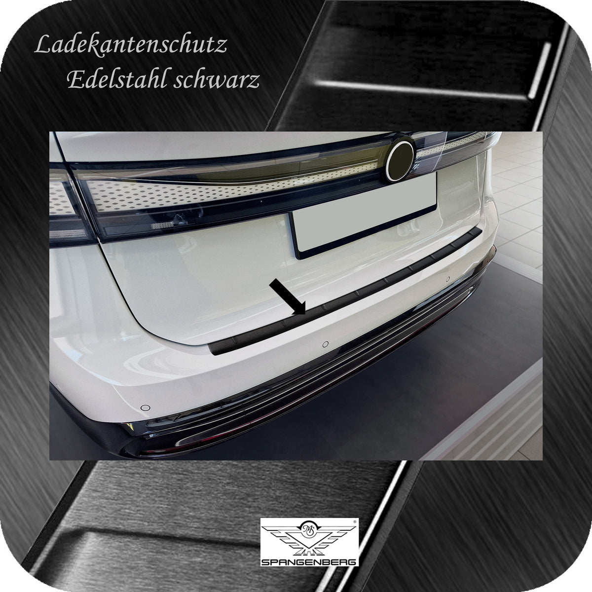 Ladekantenschutz Edelstahl schwarz für VW ID.7 Schrägheck ab 09.2023- 3240356b