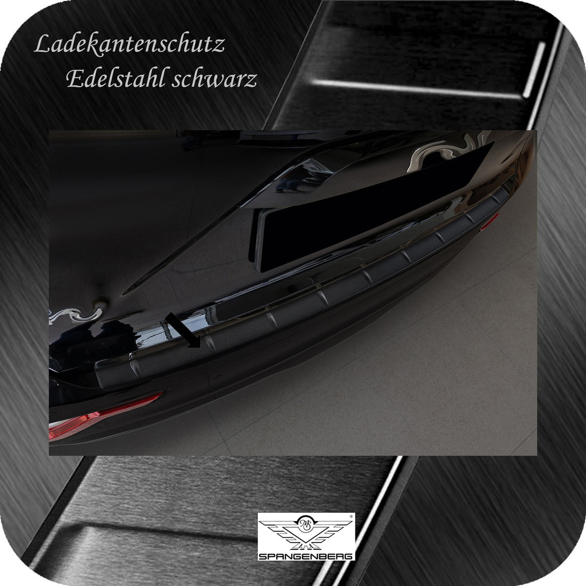 Ladekantenschutz Edelstahl schwarz für Kia Niro II Typ SG2 ab 06.2022- 3240357a