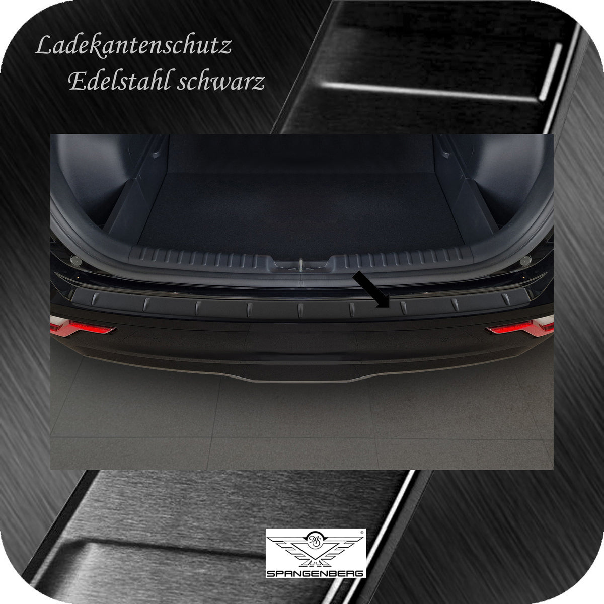Ladekantenschutz Edelstahl schwarz für Kia Niro II Typ SG2 ab 06.2022- 3240357b