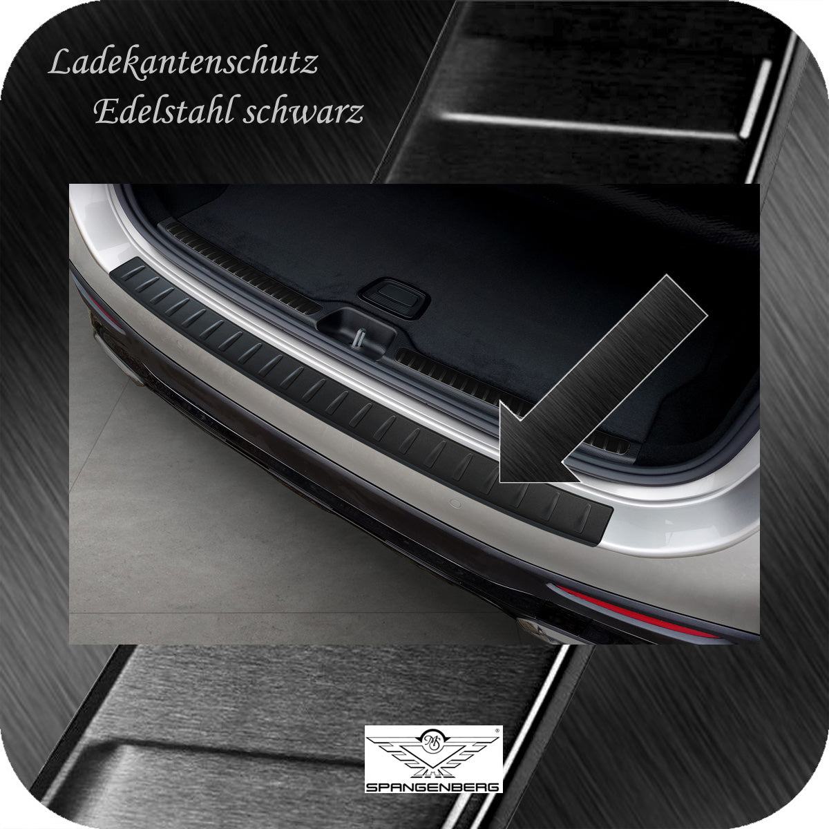 Ladekantenschutz Edelstahl schwarz für Mercedes GLC II X254 ab 06.2022- 3240366a