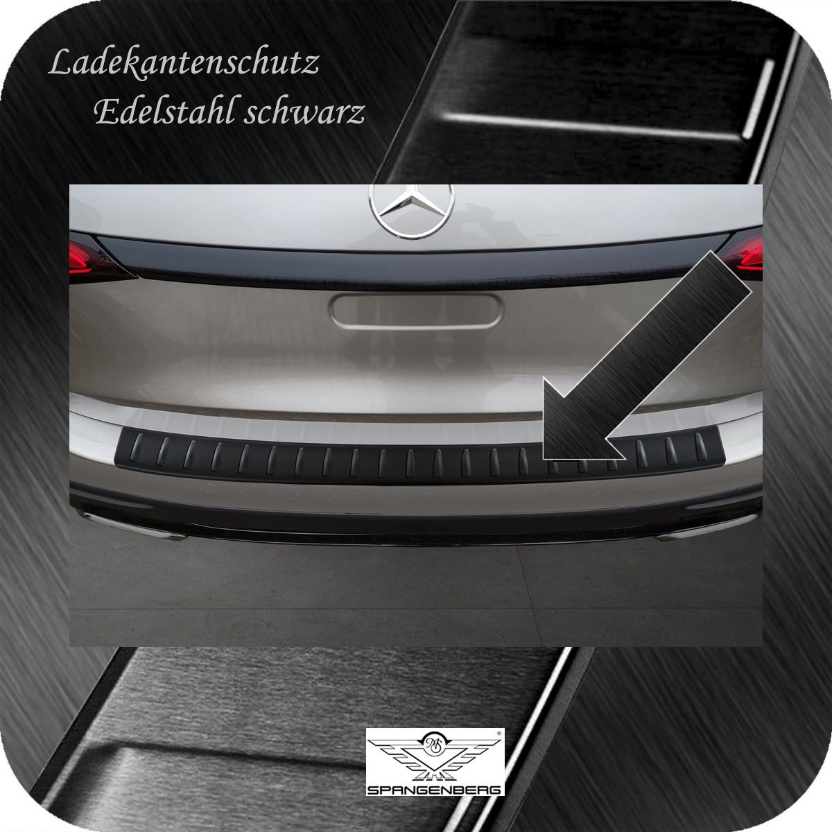 Ladekantenschutz Edelstahl schwarz für Mercedes GLC II X254 ab 06.2022- 3240366b
