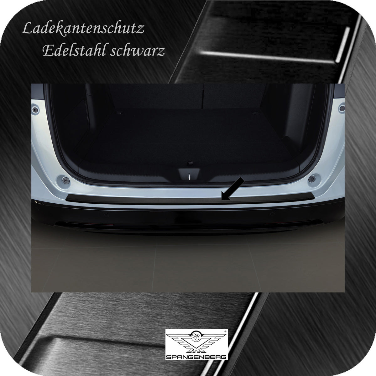 Ladekantenschutz Edelstahl schwarz matt für Honda HR-V III ab 09.2021- 3240368b