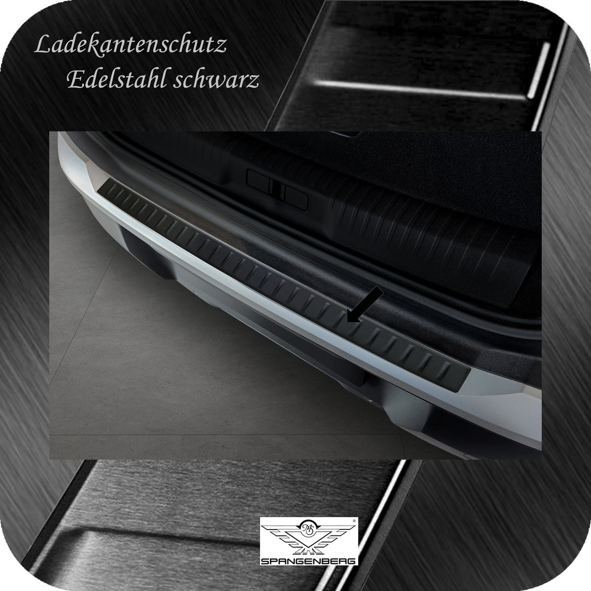 Ladekantenschutz Edelstahl schwarz matt für Peugeot 5008 III ab 07.2024- 3240369a