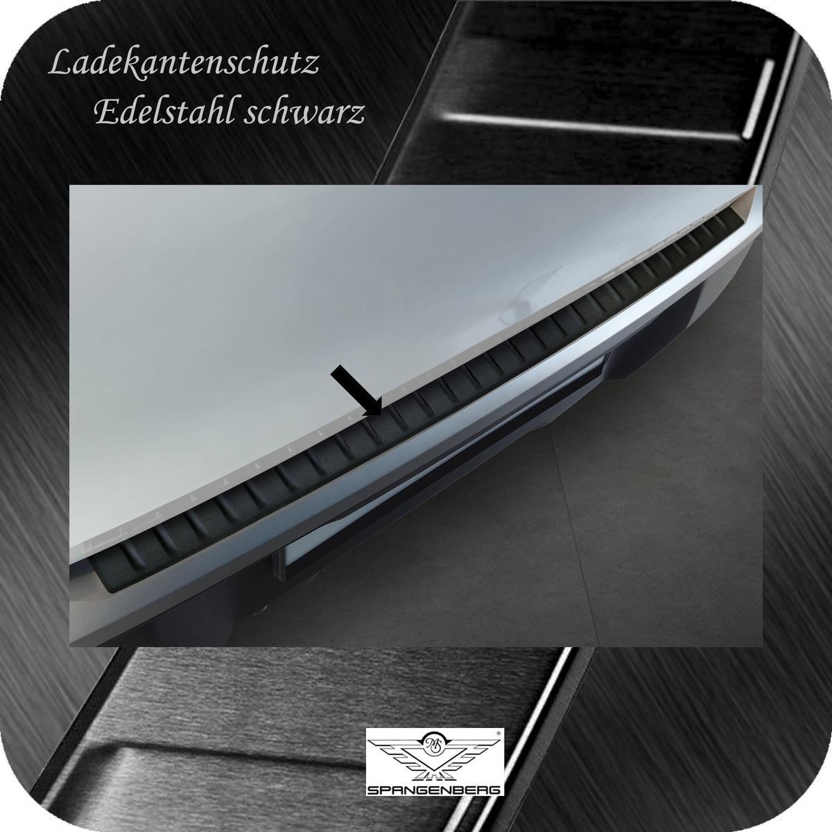 Ladekantenschutz Edelstahl schwarz matt für Peugeot 5008 III ab 07.2024- 3240369b