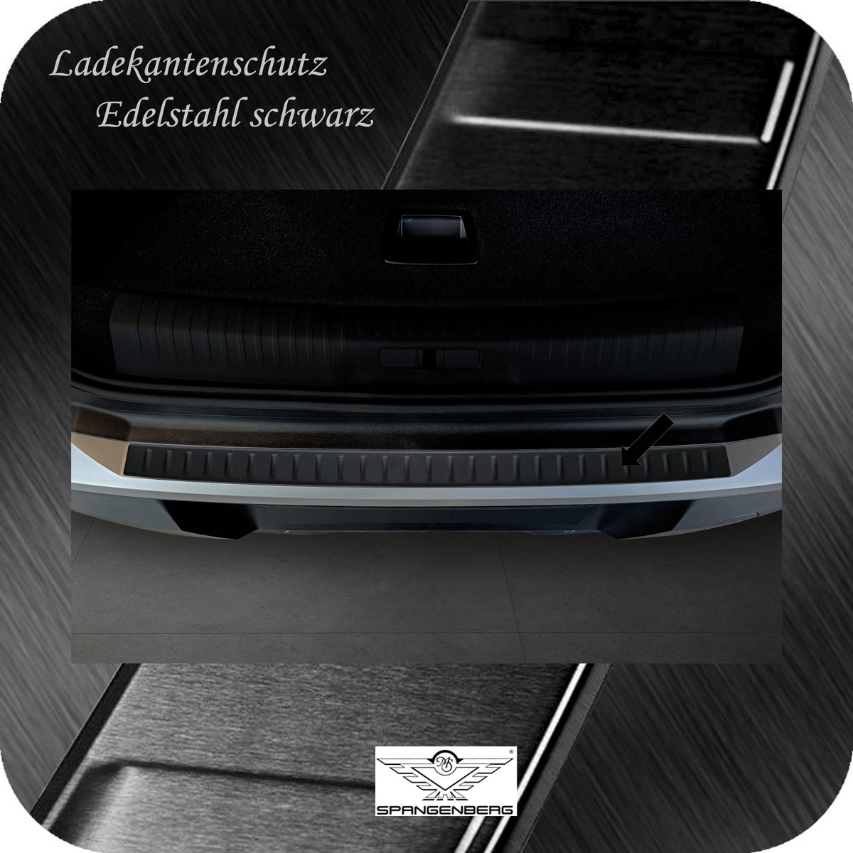 Ladekantenschutz Edelstahl schwarz matt für Peugeot 5008 III ab 07.2024- 3240369c
