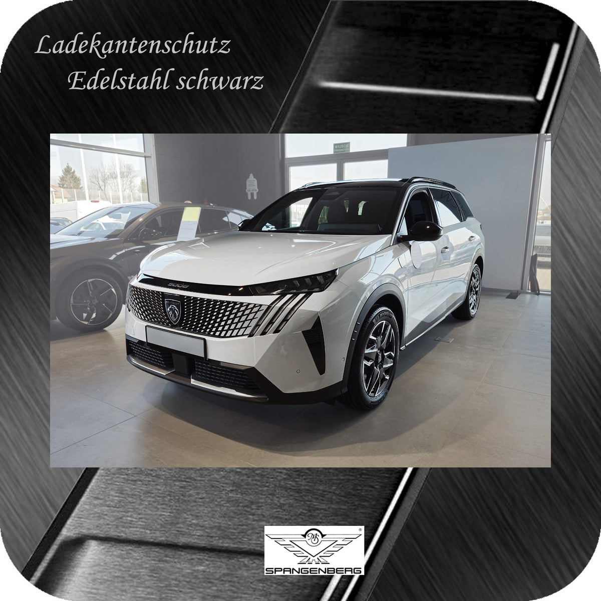 Ladekantenschutz Edelstahl schwarz matt für Peugeot 5008 III ab 07.2024- 3240369h