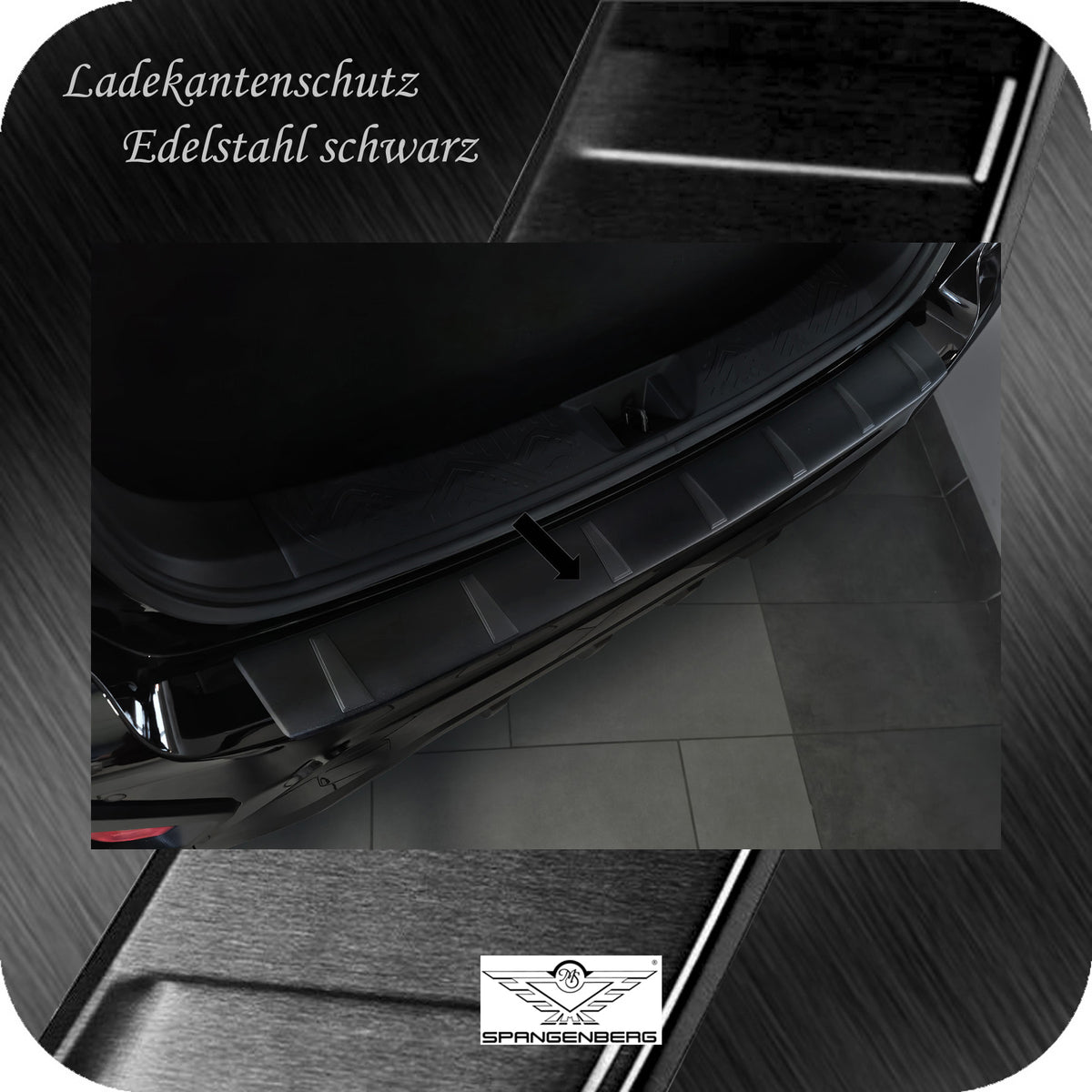 Ladekantenschutz Edelstahl schwarz matt für Subaru Crosstrek III 01.24- 3240371a