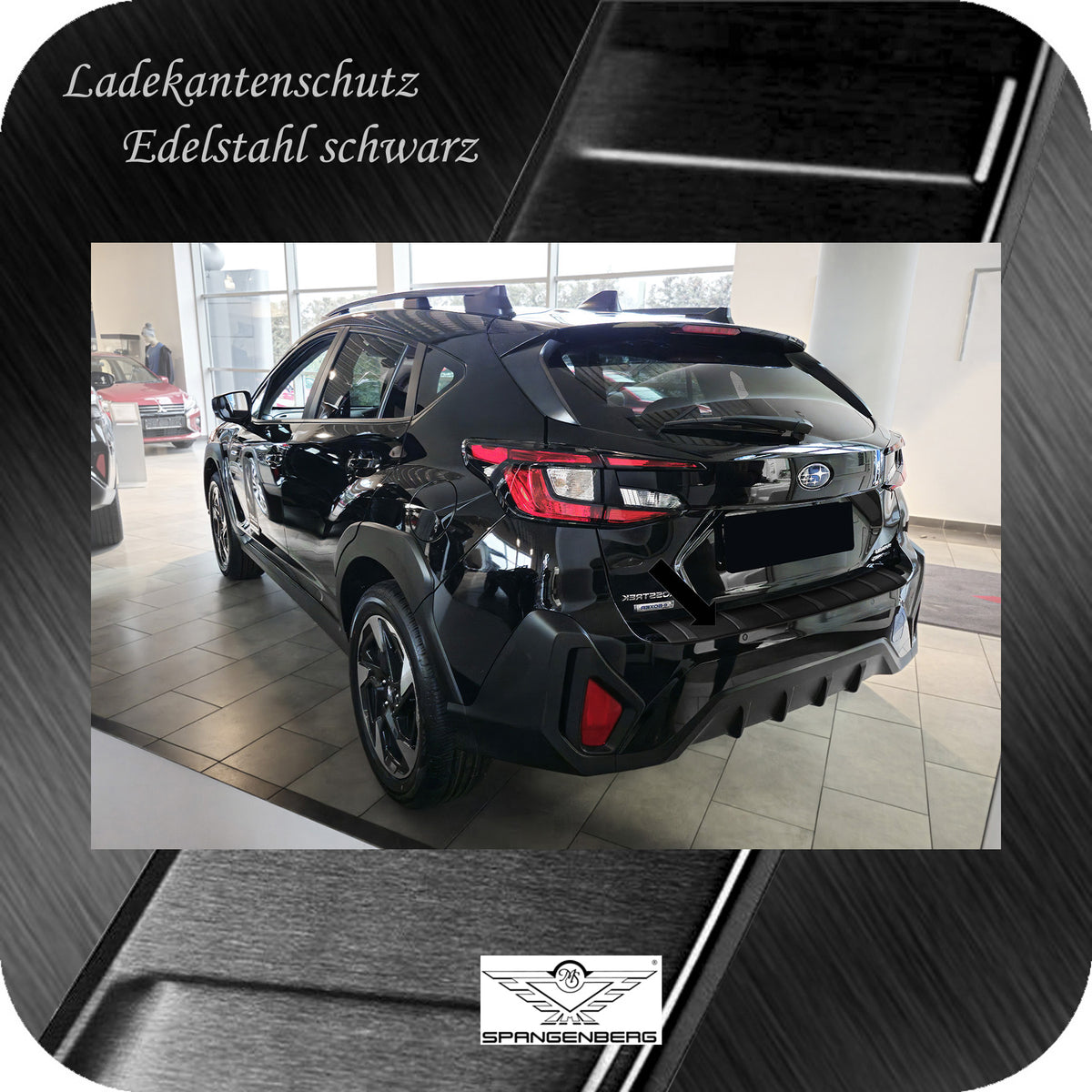 Ladekantenschutz Edelstahl schwarz matt für Subaru Crosstrek III 01.24- 3240371g