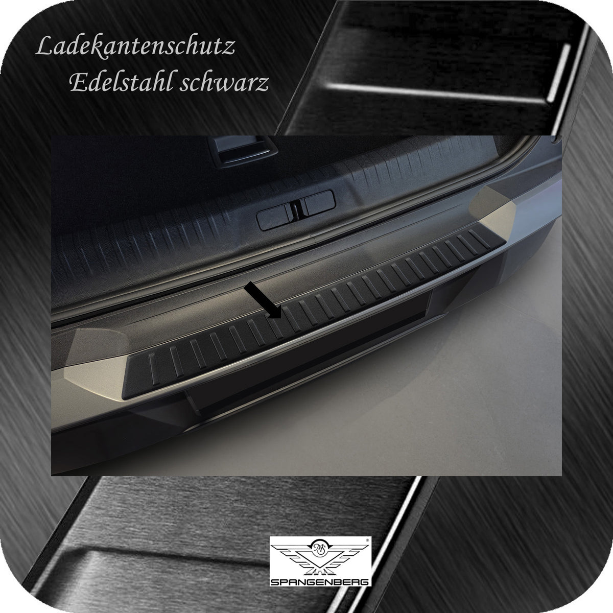 Ladekantenschutz Edelstahl schwarz matt für Peugeot 3008 III ab 04.2024- 3240378 c