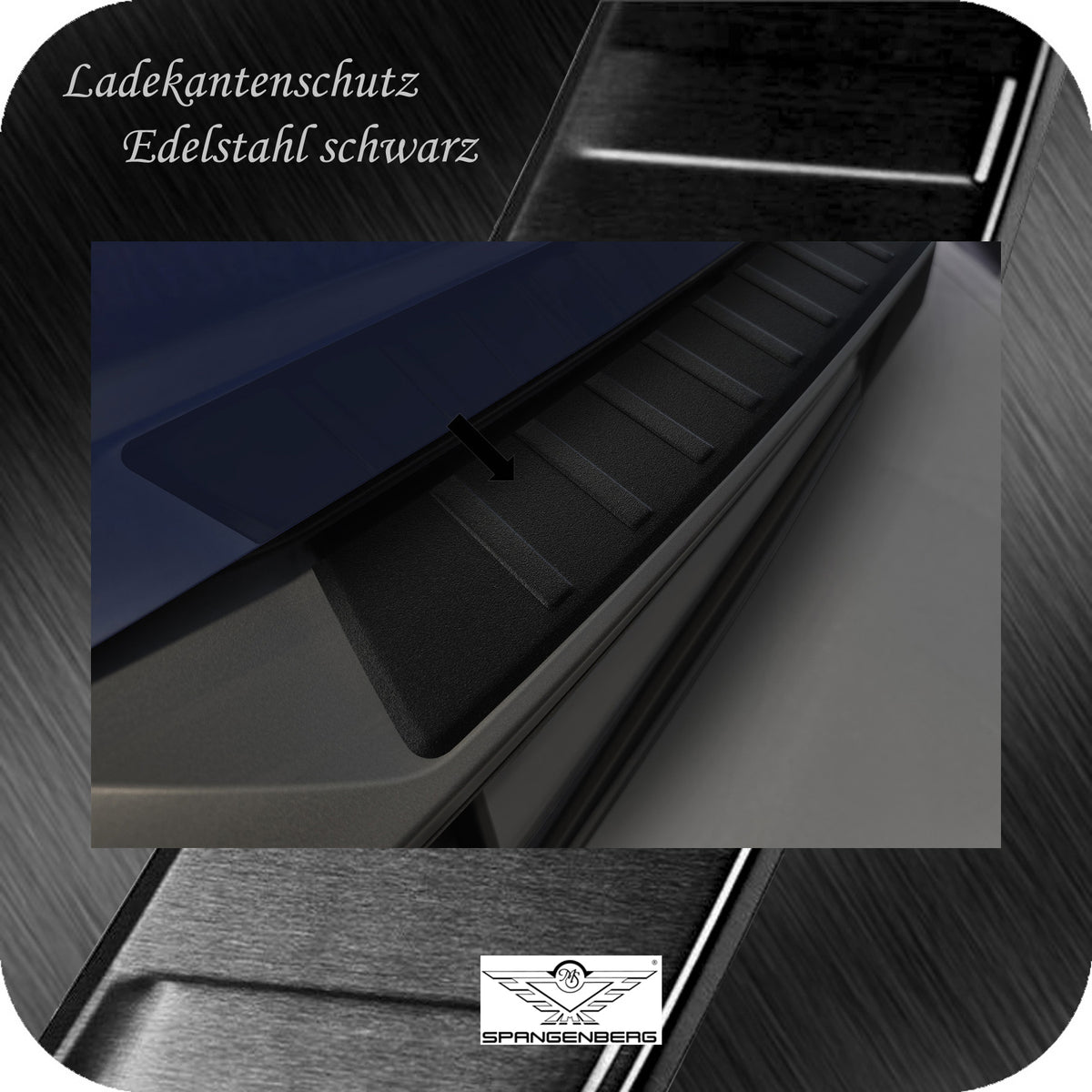 Ladekantenschutz Edelstahl schwarz matt für Peugeot 3008 III ab 04.2024- 3240378 d