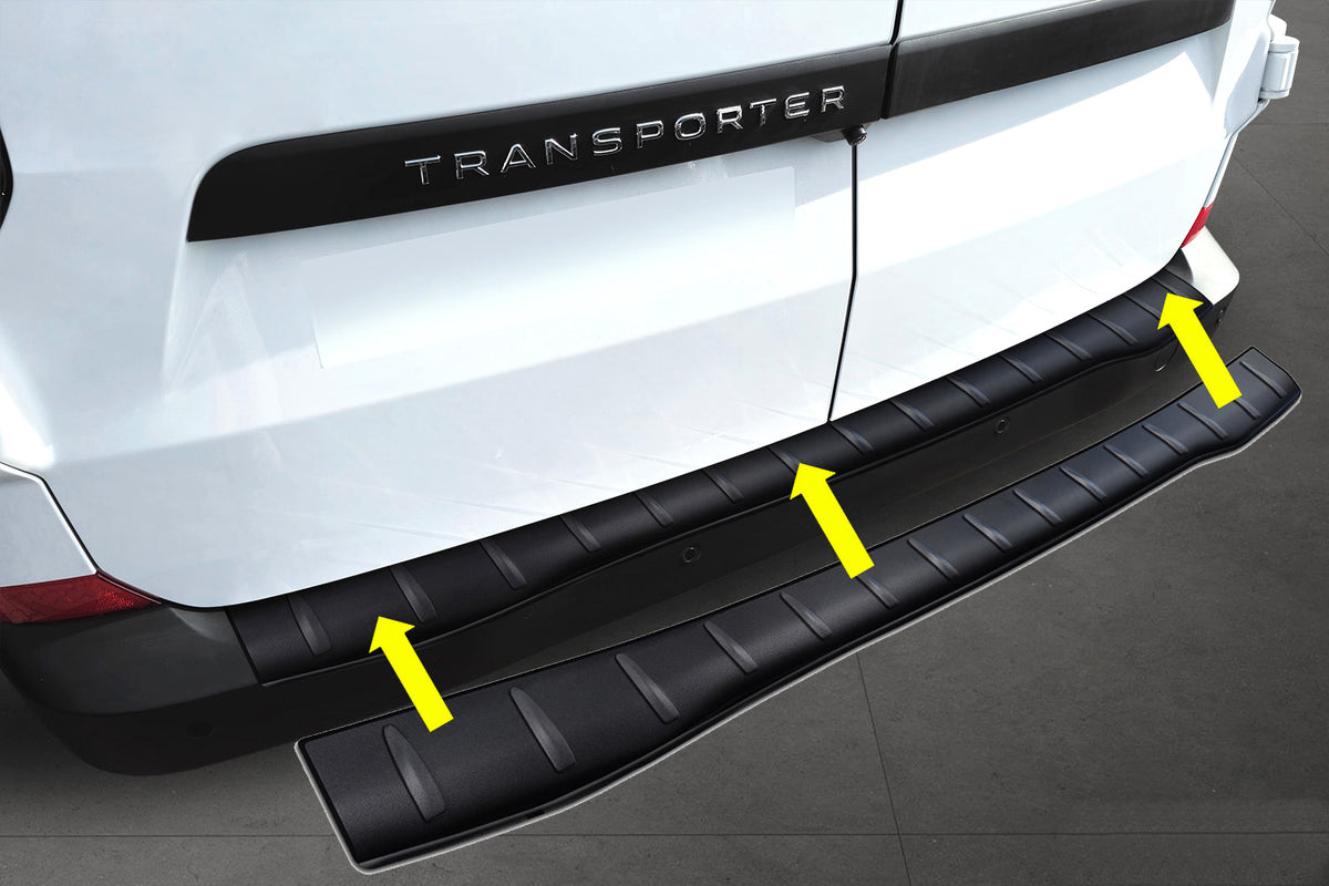 Ladekantenschutz Edelstahl schwarz für VW T7 Transporter ab Bj. 02.2025- 3240379a