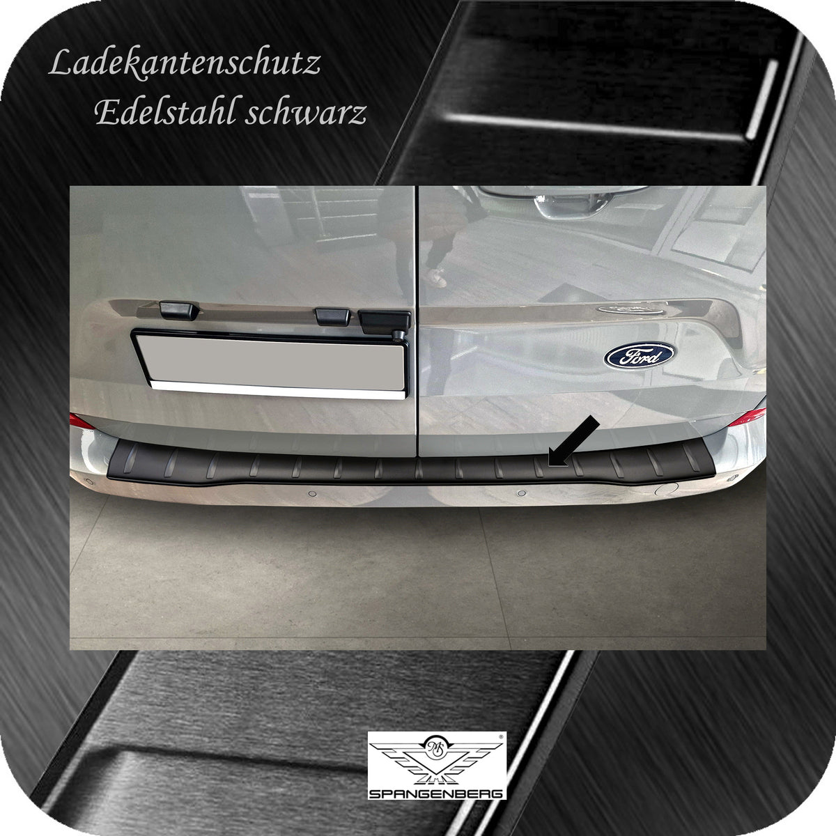 Ladekantenschutz Edelstahl schwarz Ford Transit/Tourneo Custom II 09.23- 3240379 b