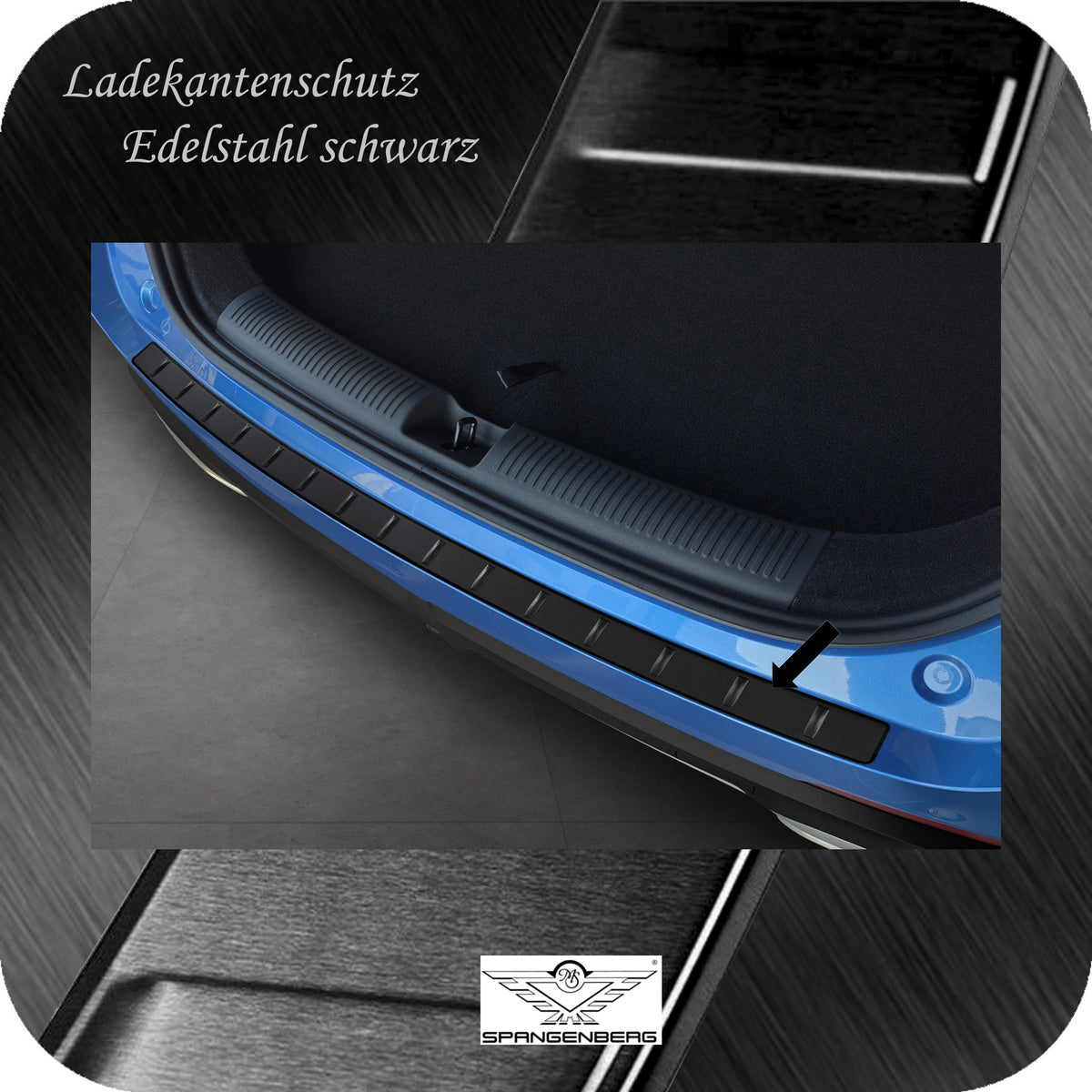 Ladekantenschutz Edelstahl schwarz matt für MG ZS II 2.Gen. ab 09.2024- 3240381a
