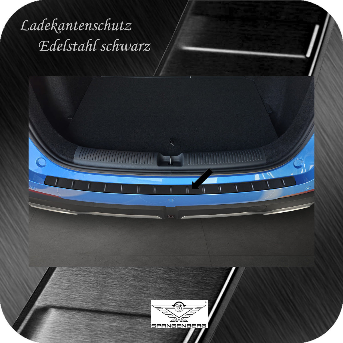 Ladekantenschutz Edelstahl schwarz matt für MG ZS II 2.Gen. ab 09.2024- 3240381b