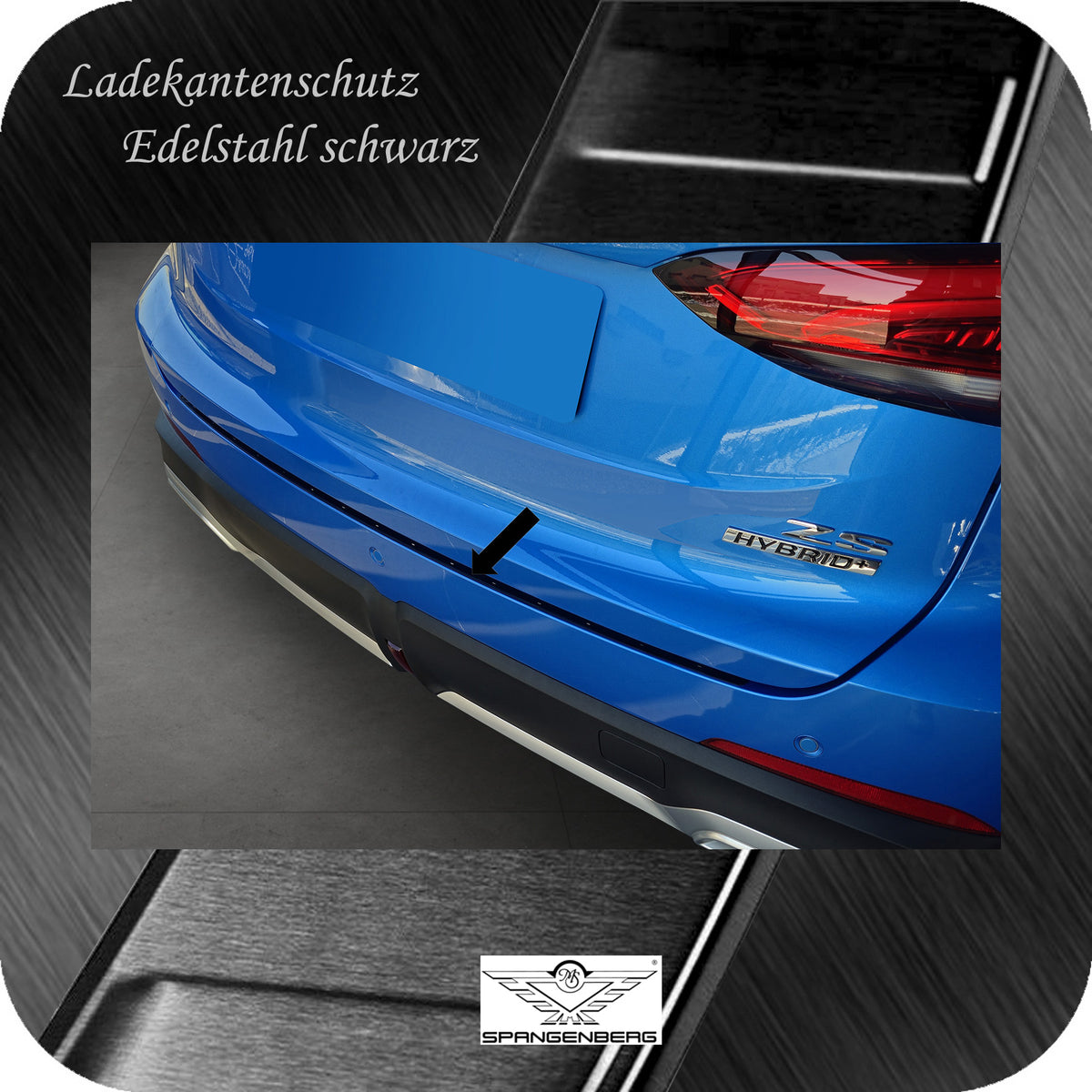 Ladekantenschutz Edelstahl schwarz matt für MG ZS II 2.Gen. ab 09.2024- 3240381c