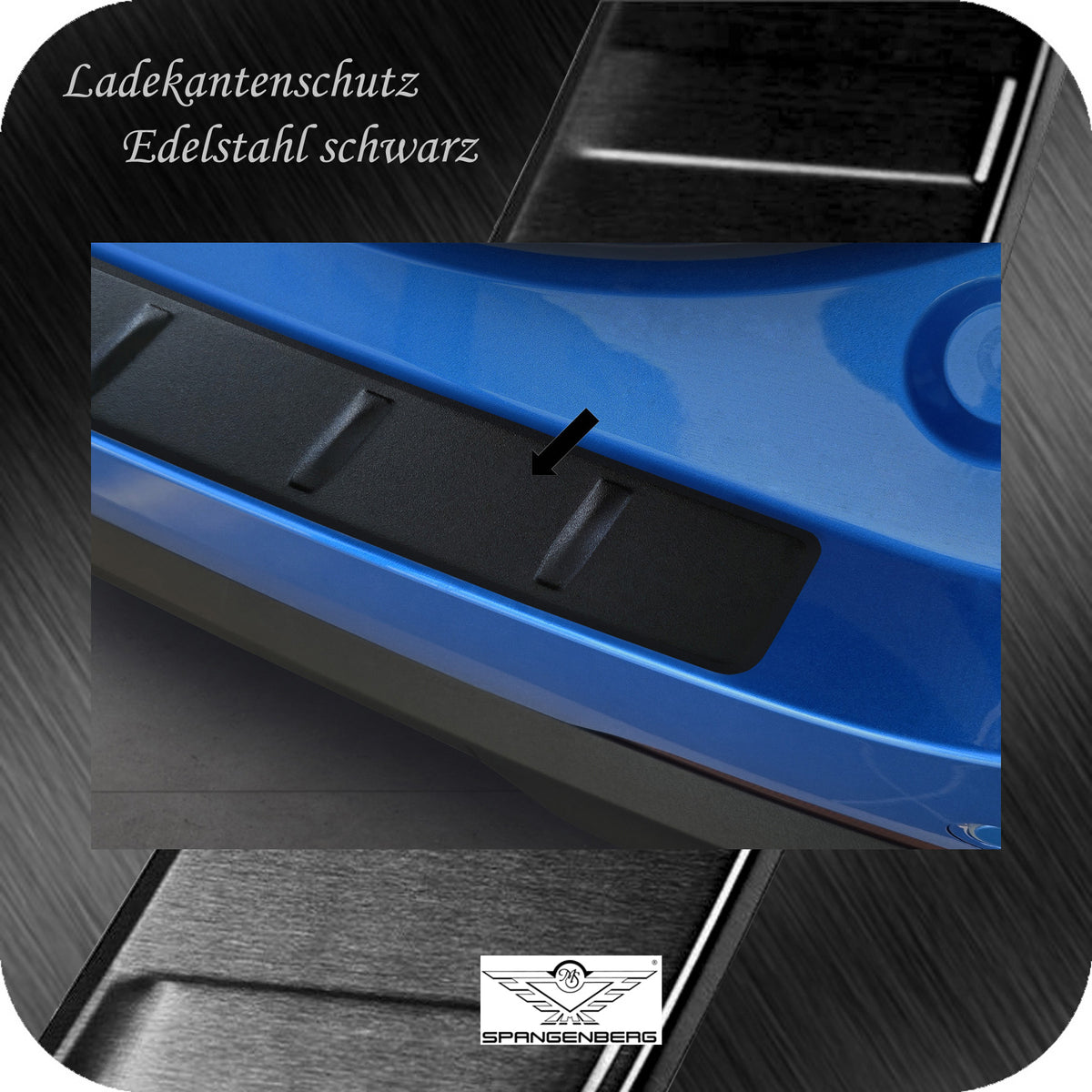 Ladekantenschutz Edelstahl schwarz matt für MG ZS II 2.Gen. ab 09.2024- 3240381d