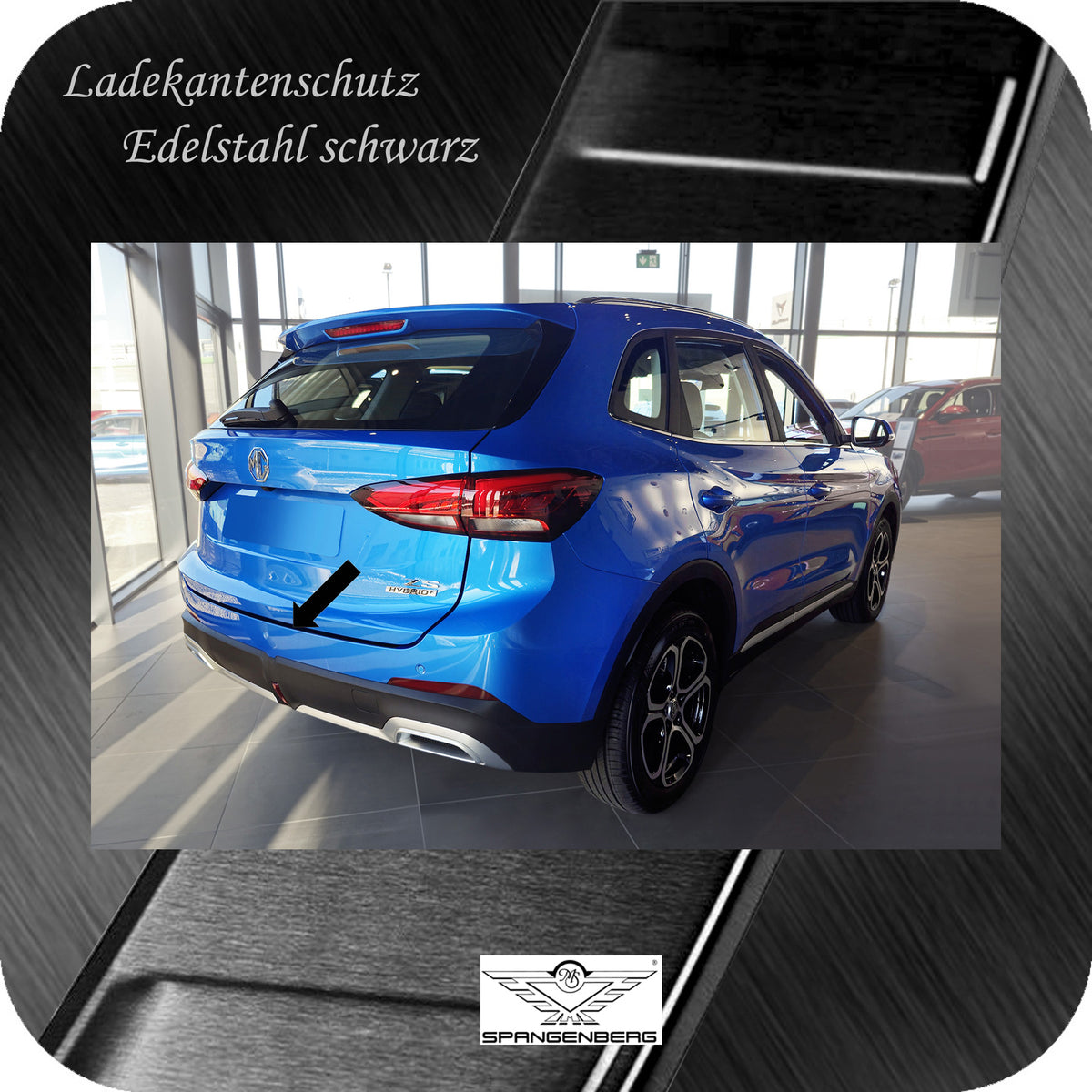 Ladekantenschutz Edelstahl schwarz matt für MG ZS II 2.Gen. ab 09.2024- 3240381g