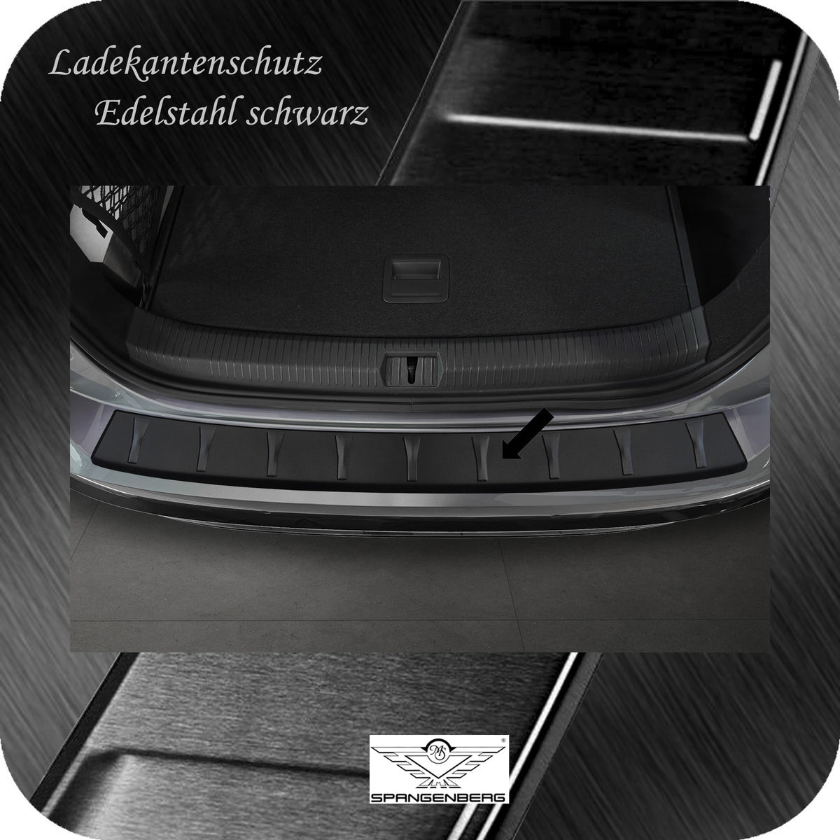 Ladekantenschutz Edelstahl schwarz matt für VW ID.7 Tourer ab 06.2024- 3240382 a