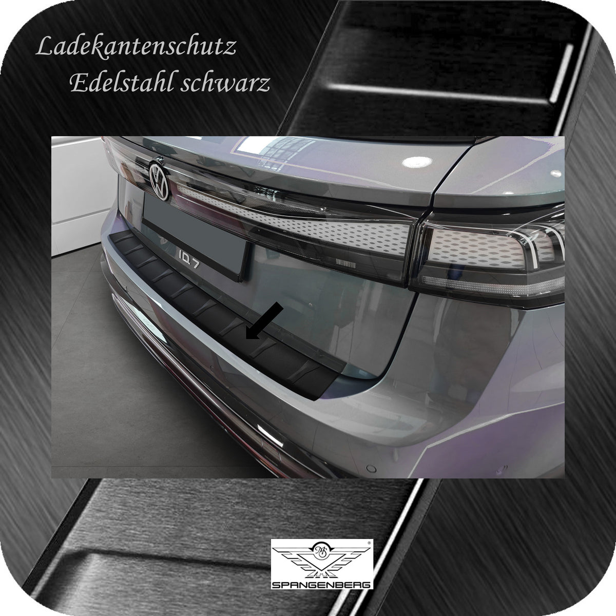 Ladekantenschutz Edelstahl schwarz matt für VW ID.7 Tourer ab 06.2024- 3240382 c