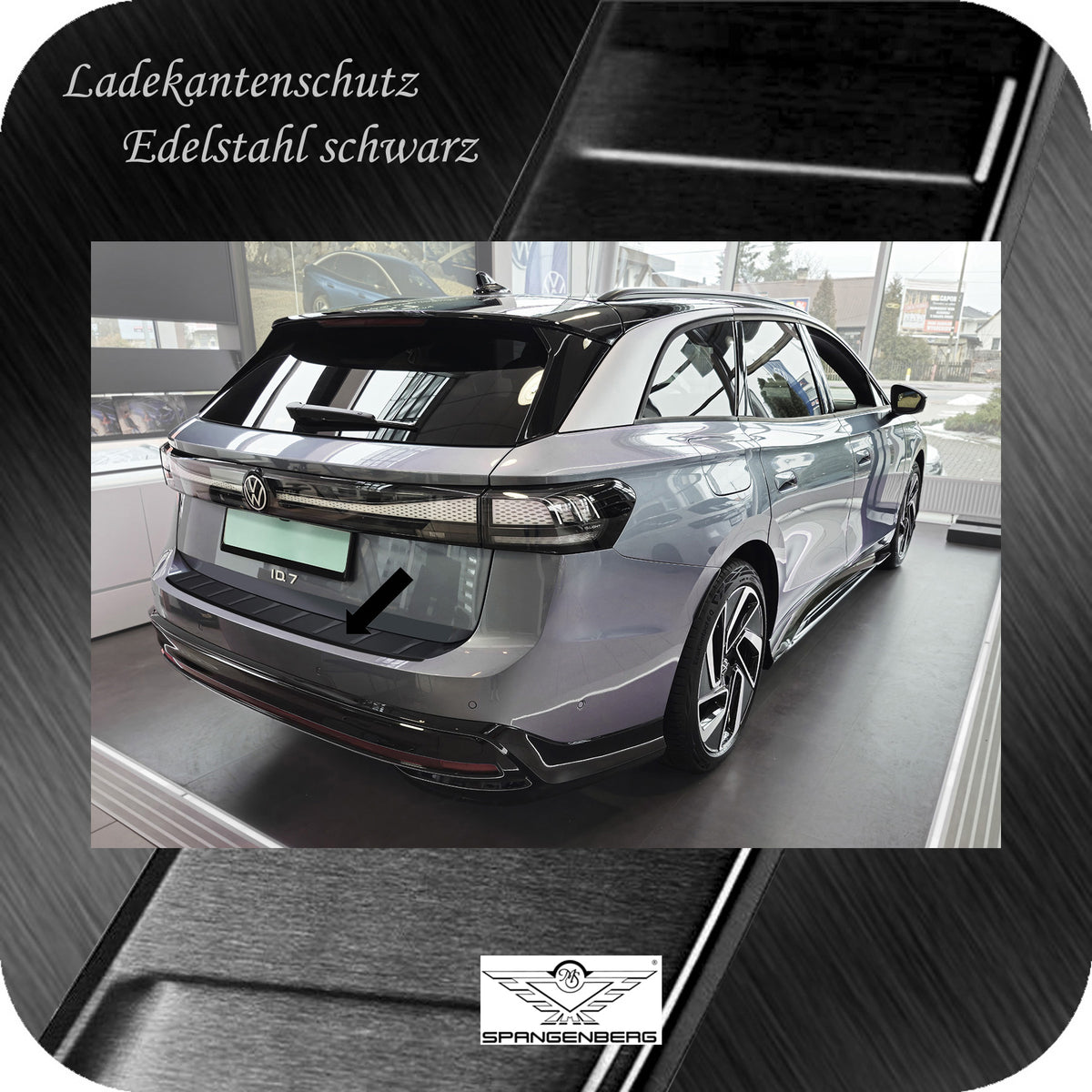 Ladekantenschutz Edelstahl schwarz matt für VW ID.7 Tourer ab 06.2024- 3240382 g