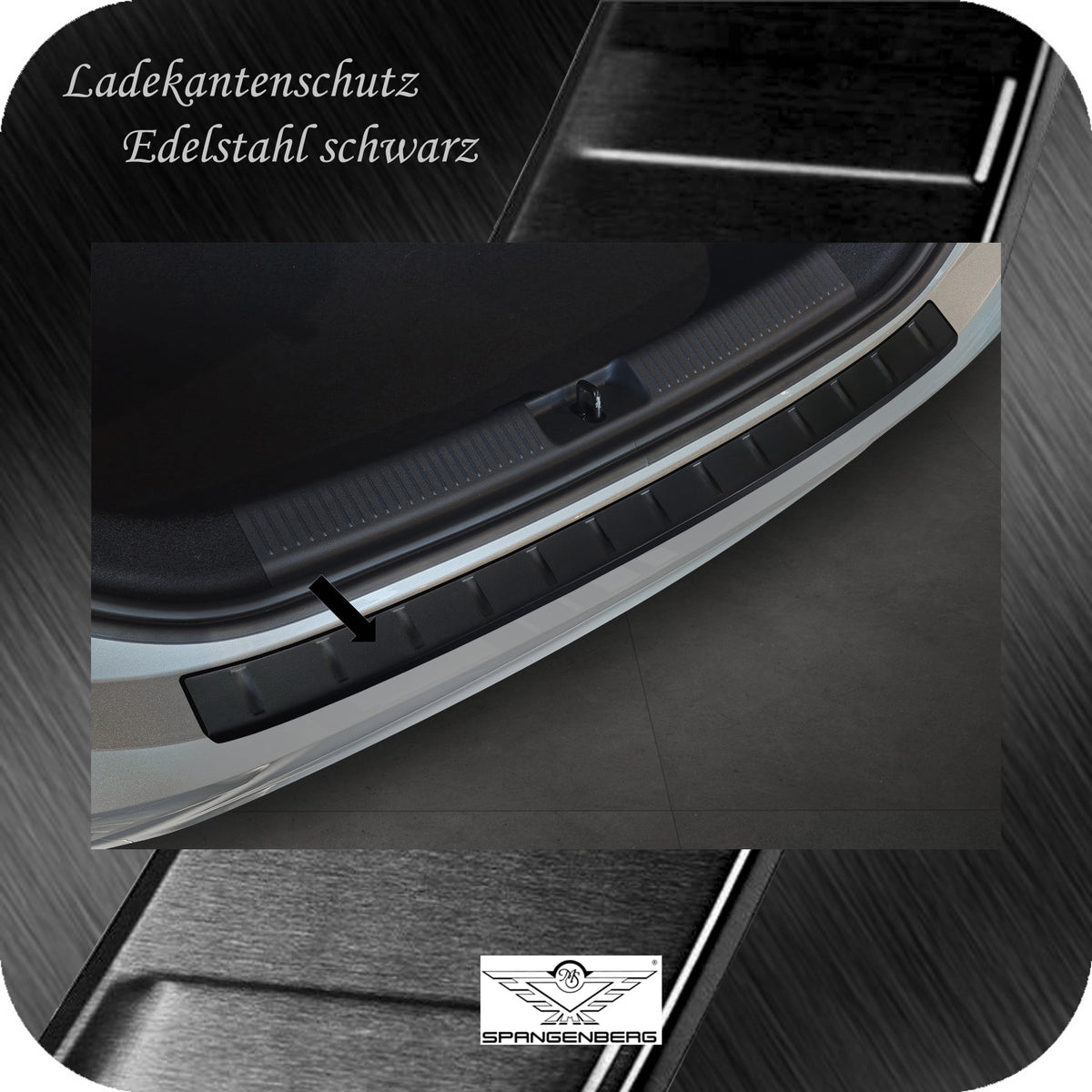 Ladekantenschutz Edelstahl schwarz matt für MG 3 III 3.Gen. ab 05.2024- 3240383a