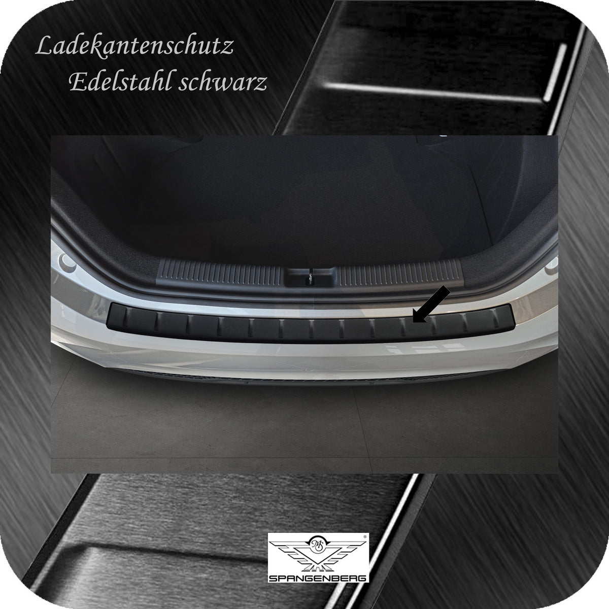 Ladekantenschutz Edelstahl schwarz matt für MG 3 III 3.Gen. ab 05.2024- 3240383b