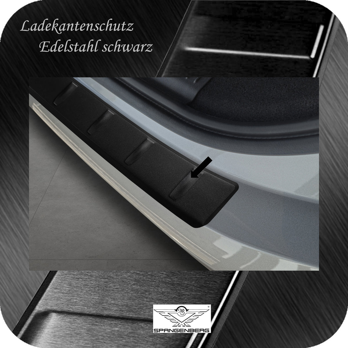 Ladekantenschutz Edelstahl schwarz matt für MG 3 III 3.Gen. ab 05.2024- 3240383d