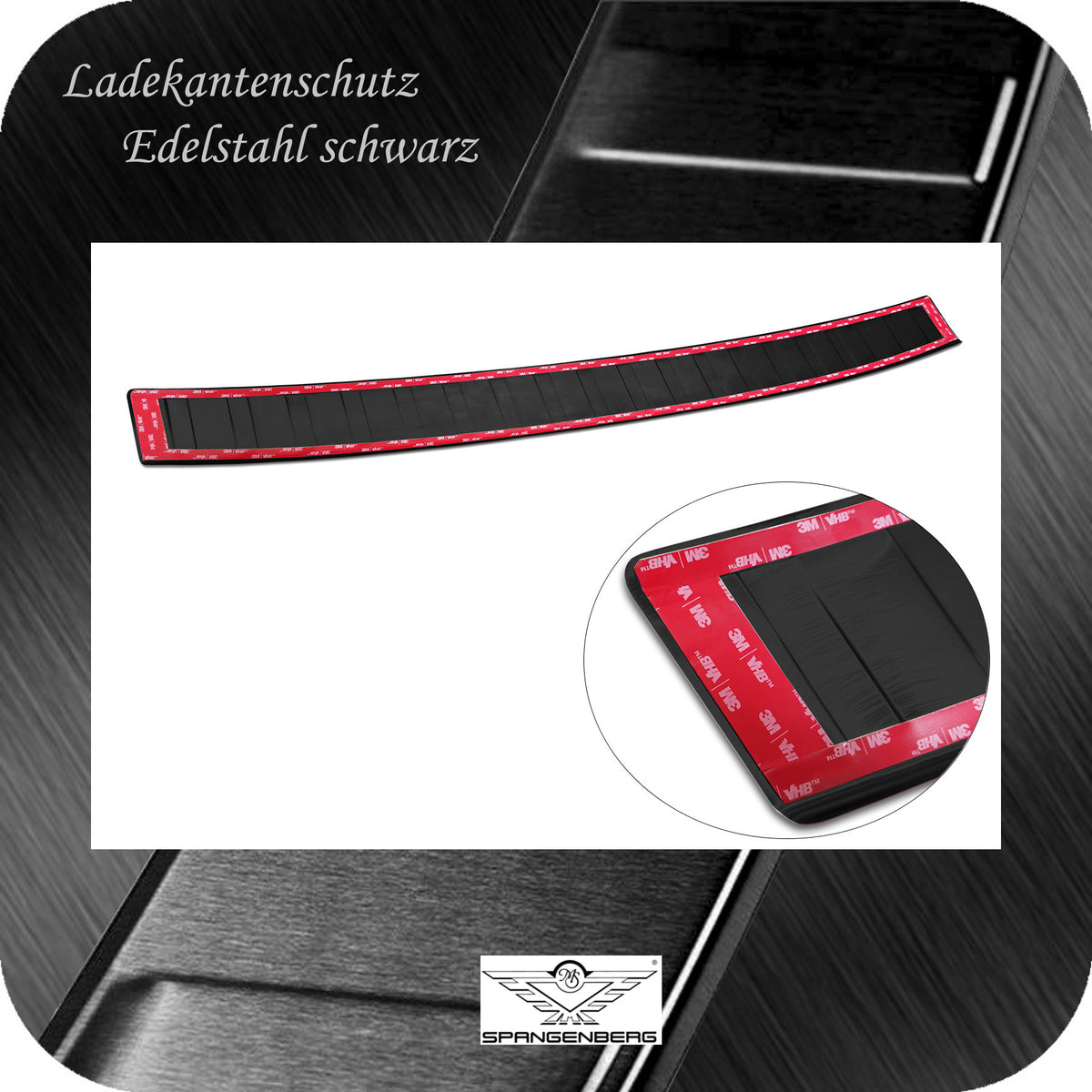 Ladekantenschutz Edelstahl schwarz für Skoda Superb III Kombi 3V 3.2015- 3245020 f