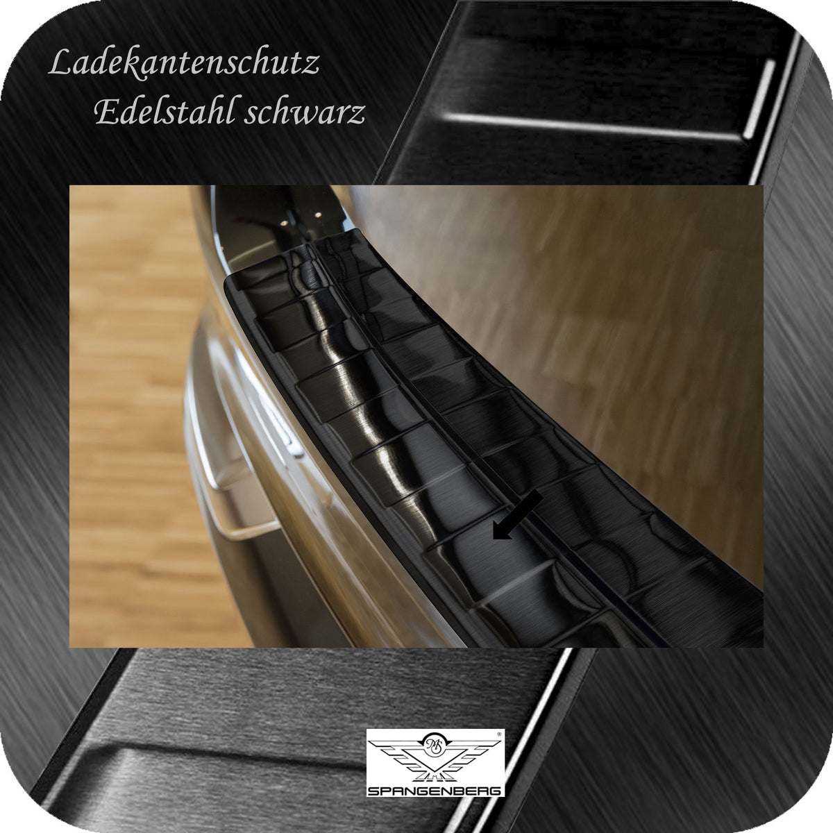 Ladekantenschutz Edelstahl schwarz für Volvo XC-90 II ab Bauj. 11.2014- 3245022d