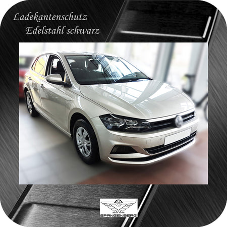 Ladekantenschutz Edelstahl schwarz für VW Polo VI Typ AW ab Bj. 10.2017- 3245033 f