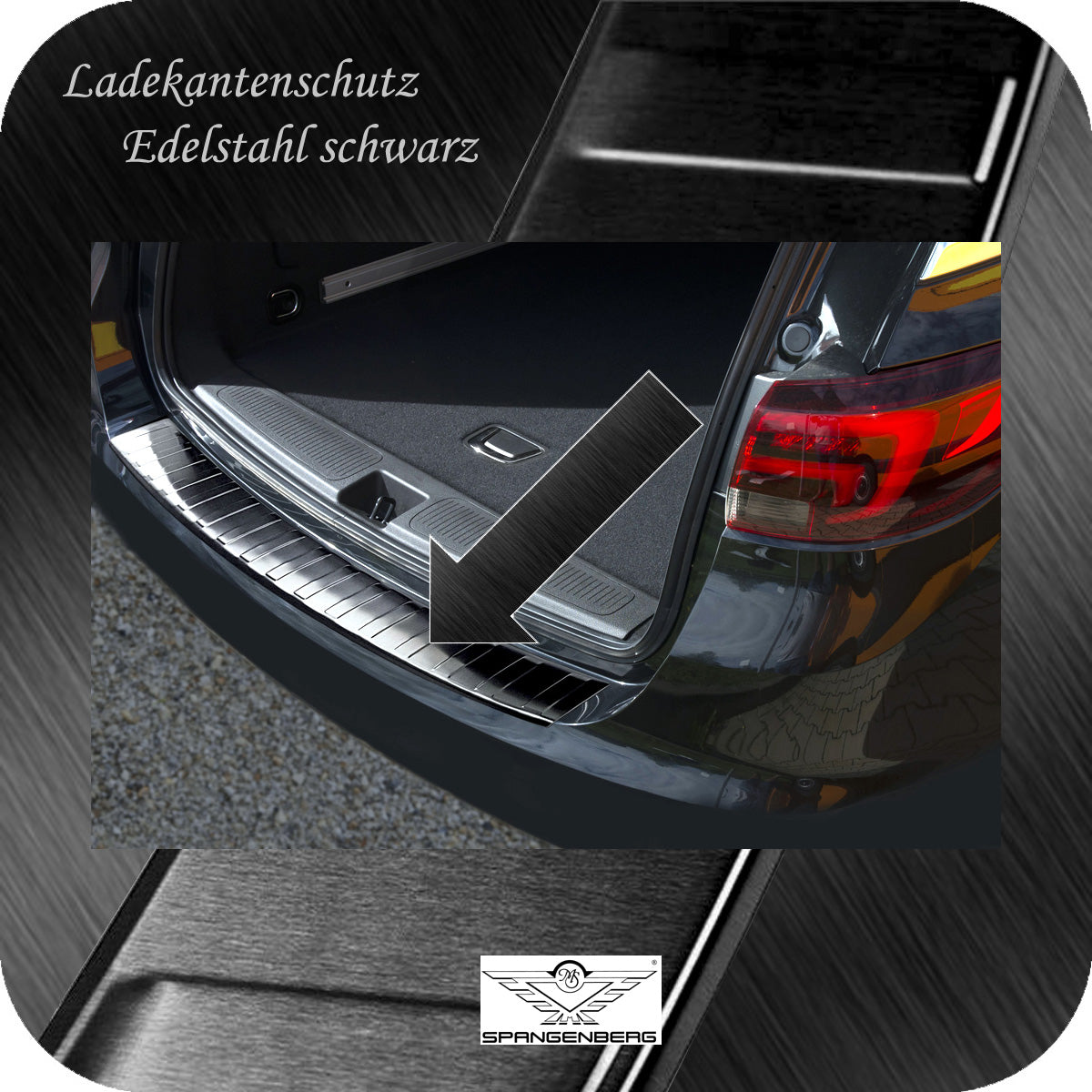 Ladekantenschutz Edelstahl schwarz für Opel Astra K Sportstourer 10.15- 3245044 a