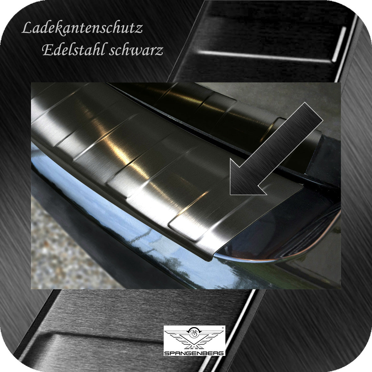 Ladekantenschutz Edelstahl schwarz für Opel Astra K Sportstourer 10.15- 3245044 c
