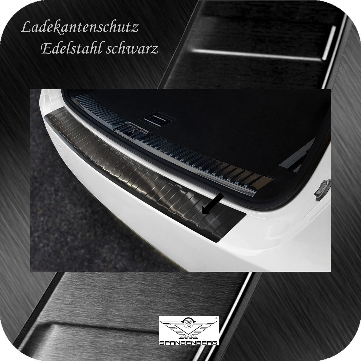 Ladekantenschutz Edelstahl schwarz für Porsche Cayenne Typ 92A 2010-2014 3245051 a